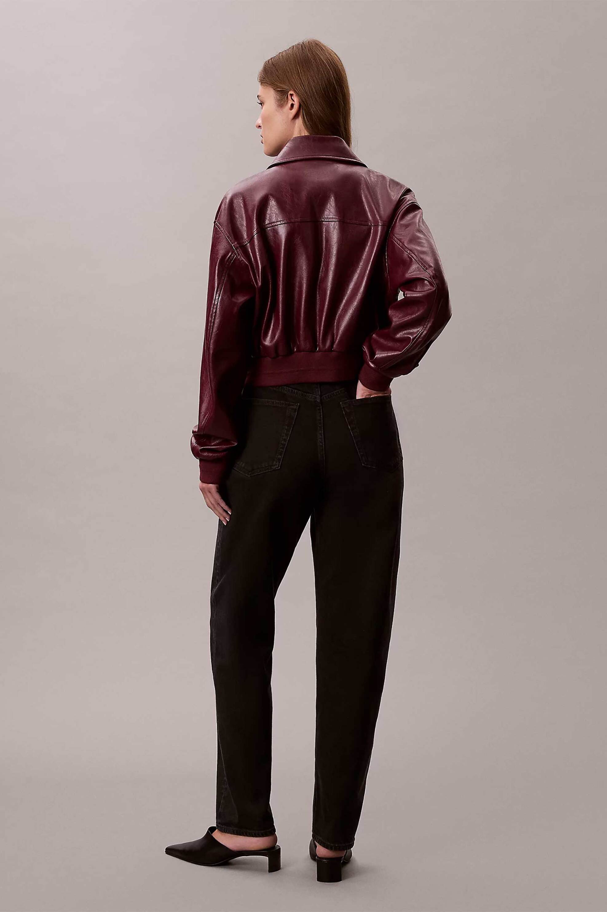 Calvin Klein Jeans Γυναικείο Τζιν Παντελόνι Πεντάτσεπο Tapered Fit - Lv047E734G Μαύρο