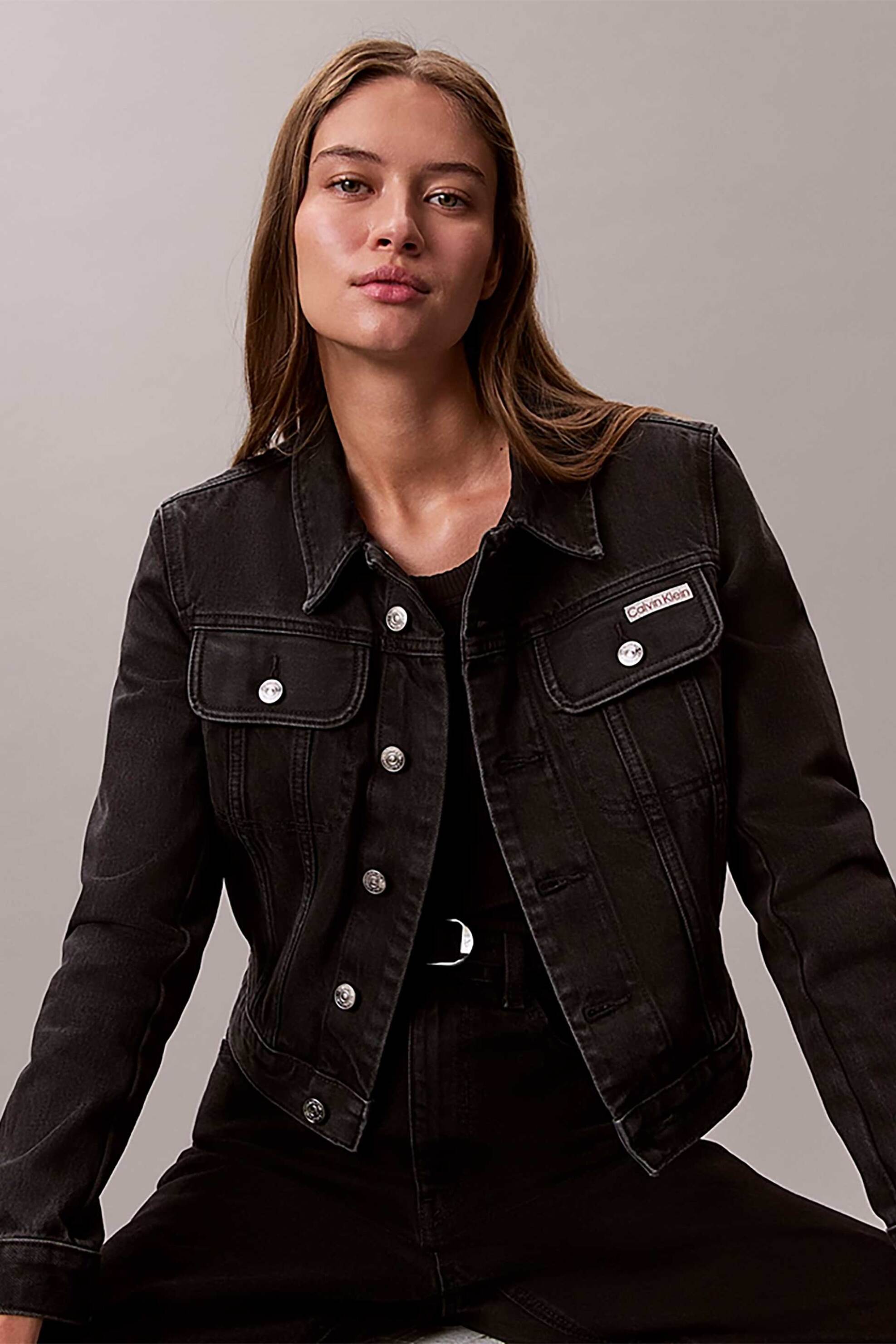 Calvin Klein Jeans γυναικείο denim jacket "90s" - LV047C658G Μαύρο