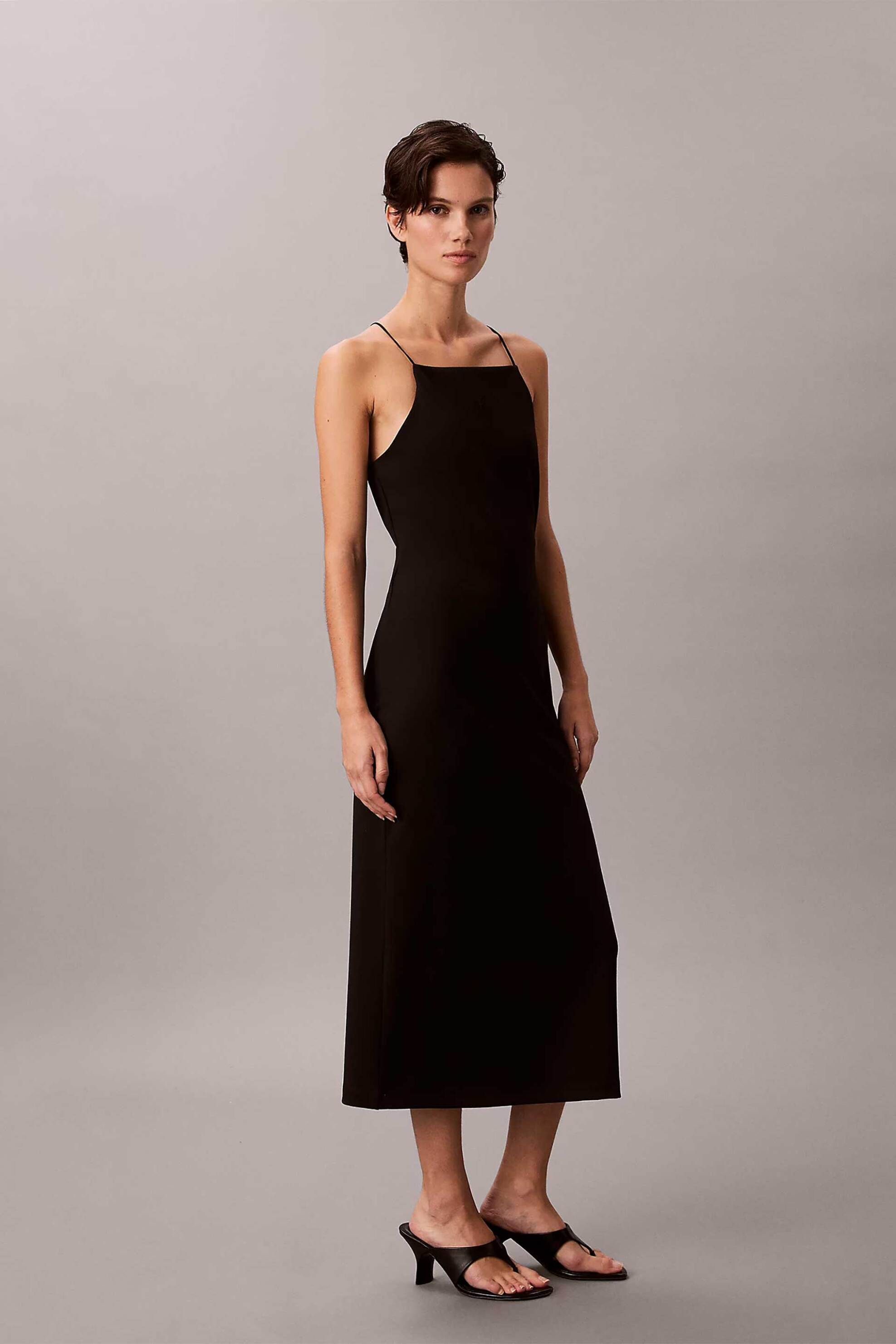 Calvin Klein Jeans γυναικείο midi φόρεμα με λεπτές τιράντες 