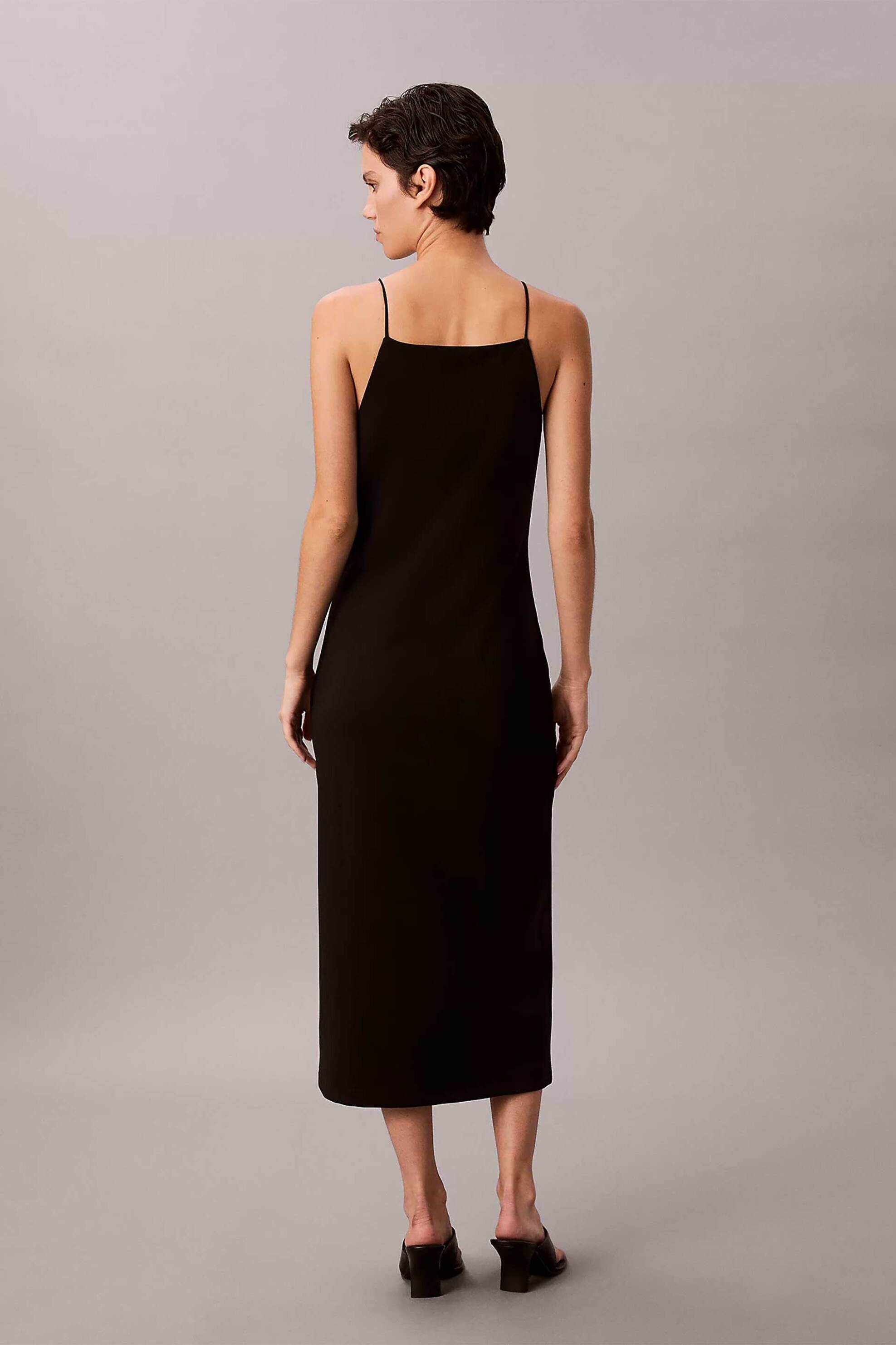 Calvin Klein Jeans Γυναικείο Midi Φόρεμα με Λεπτές Τιράντες Milano - Lv044F208G Μαύρο