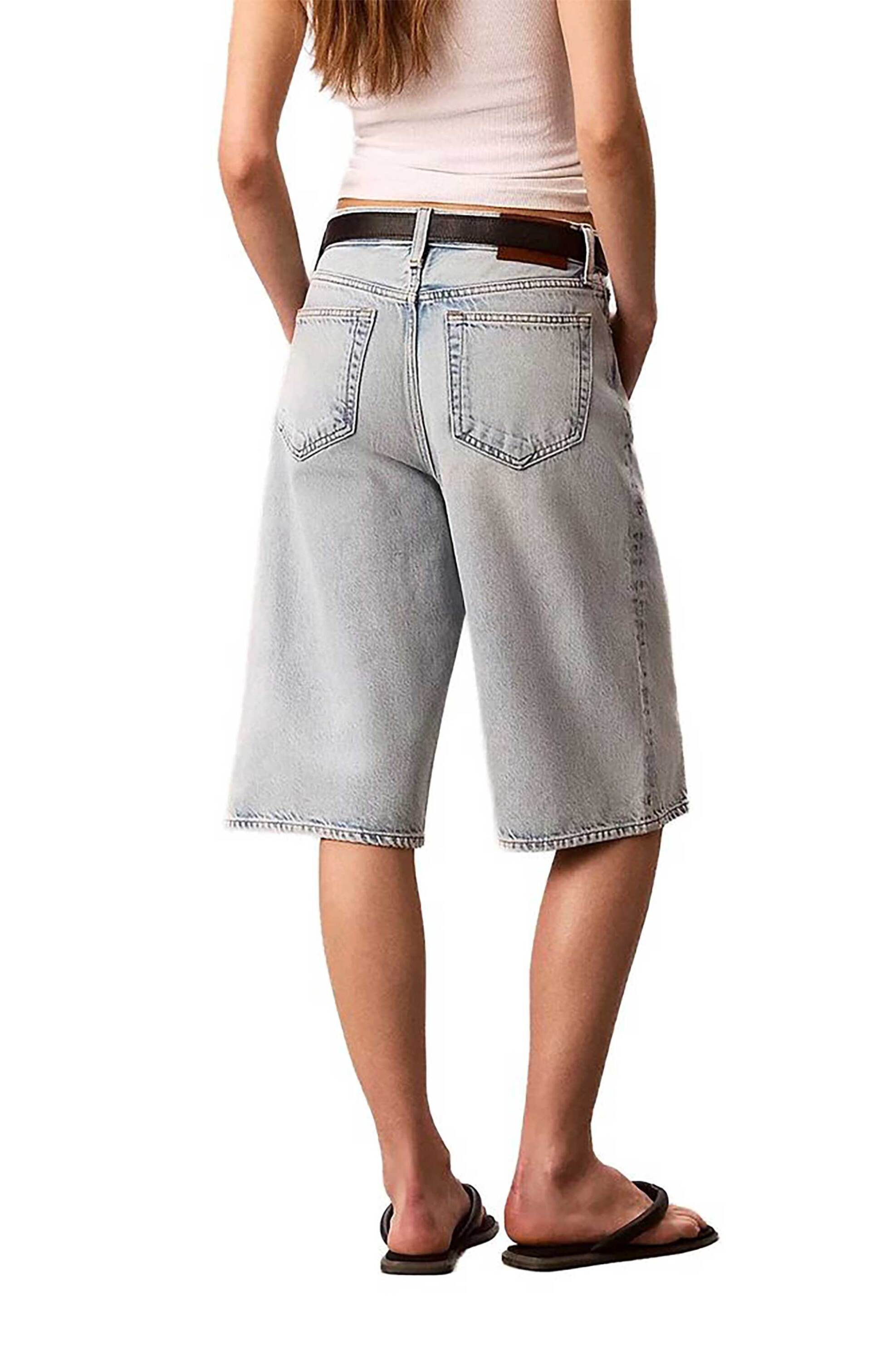 Calvin Klein Jeans Γυναικεία Denim Βερμούδα Relaxed Fit - Lv047F772G Blue Ανοιχτό