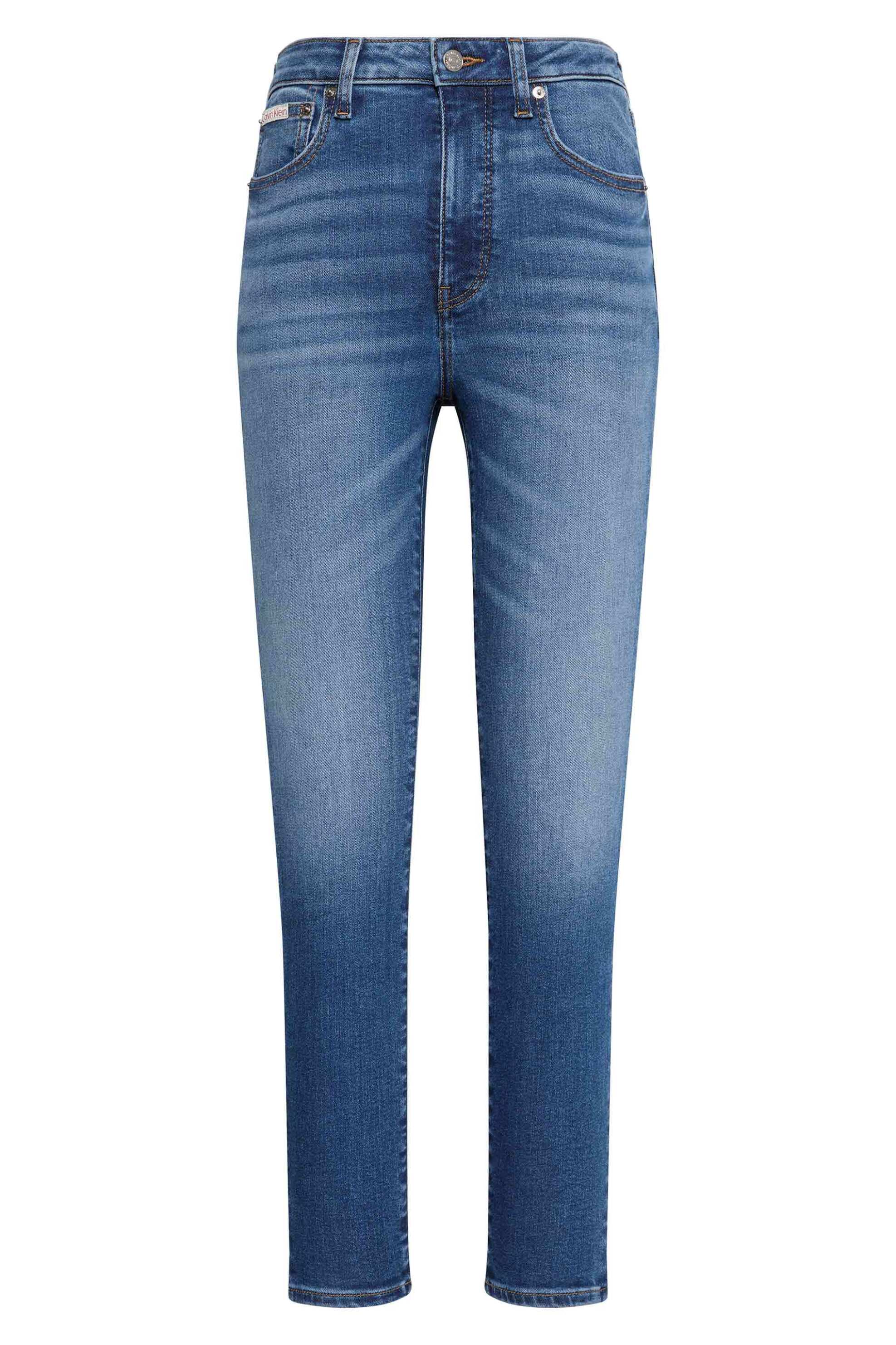 Calvin Klein Jeans γυναικείο ψηλόμεσο τζιν παντελόνι πεντάτσεπο Skinny Fit - LV047G924G Denim Blue