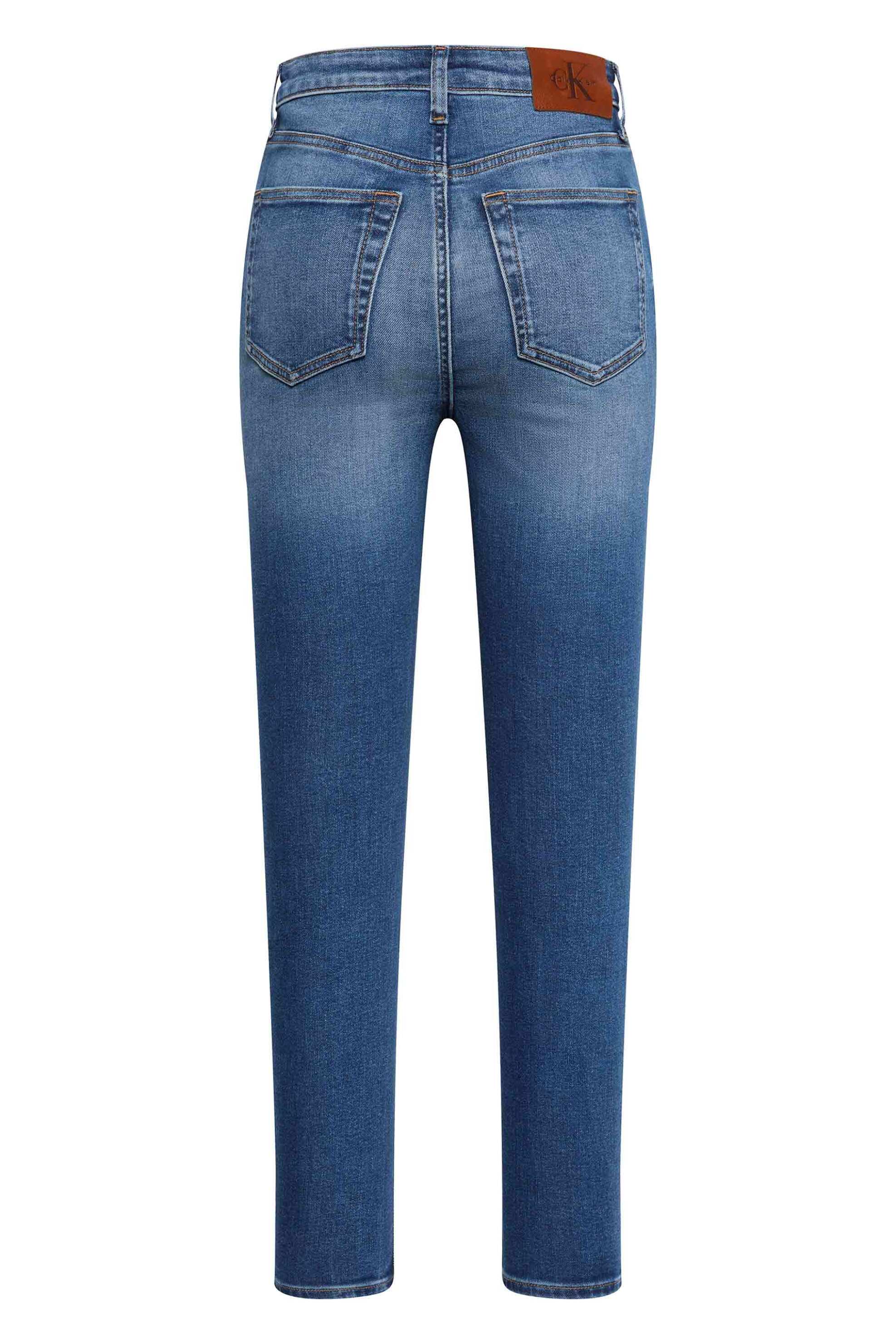 Calvin Klein Jeans γυναικείο ψηλόμεσο τζιν παντελόνι πεντάτσεπο Skinny Fit - LV047G924G Denim Blue