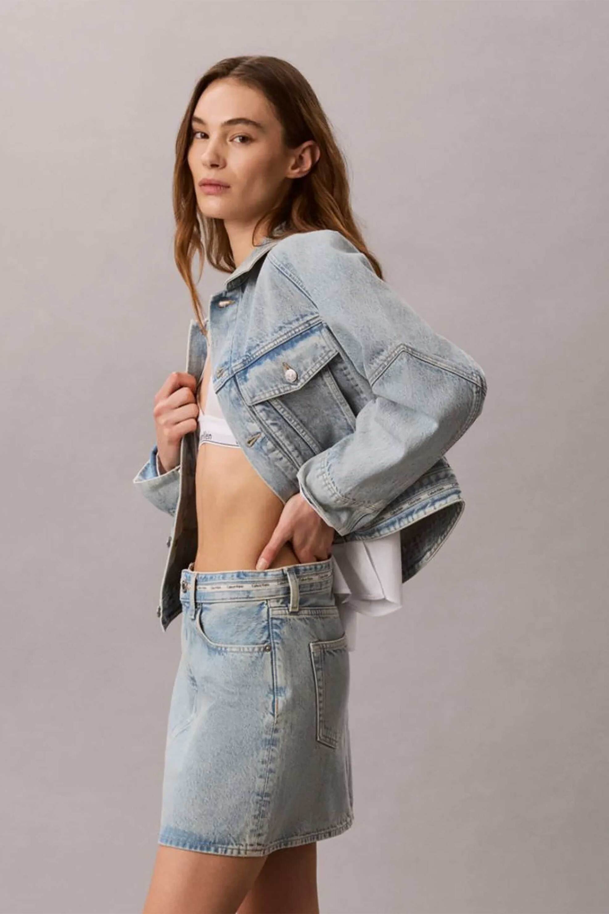 CALVIN KLEIN JEANS Calvin Klein Jeans γυναικείο denim jacket Boxy Fit - LV047G726G Denim Blue Ανοιχτό - 3