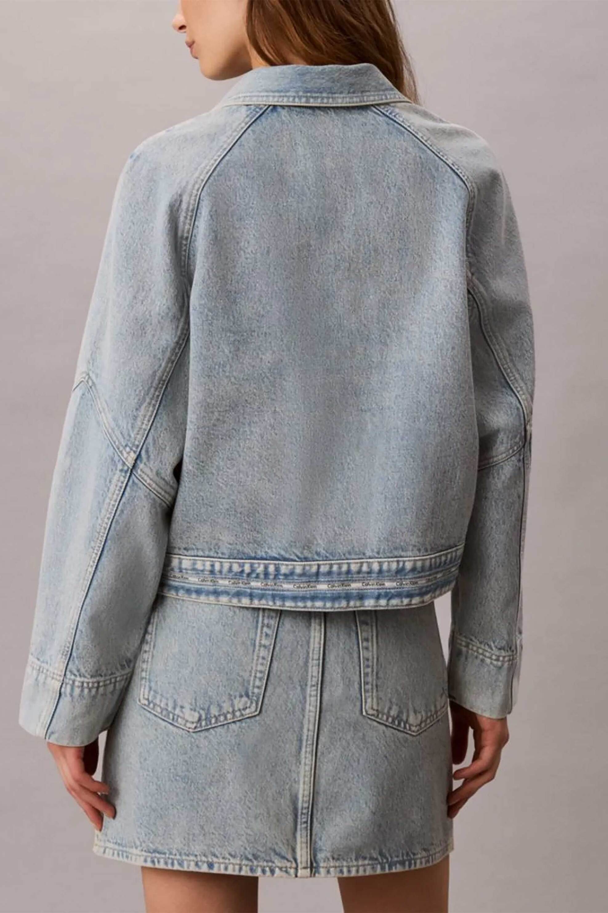 CALVIN KLEIN JEANS Calvin Klein Jeans γυναικείο denim jacket Boxy Fit - LV047G726G Denim Blue Ανοιχτό - 4