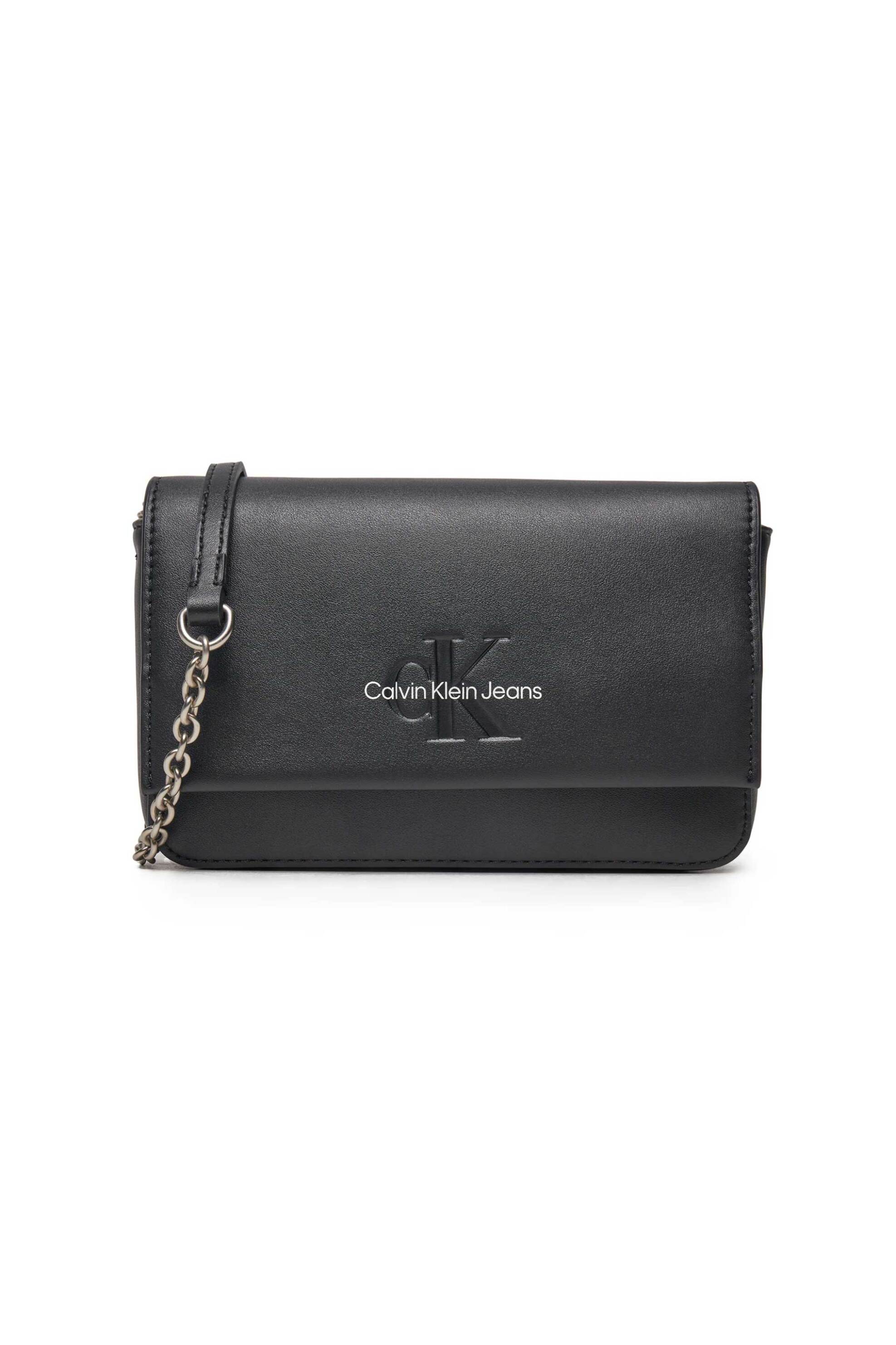 CALVIN KLEIN JEANS Calvin Klein Jeans γυναικείο τσαντάκι clutch με λογότυπο - K60K612375 Μαύρο