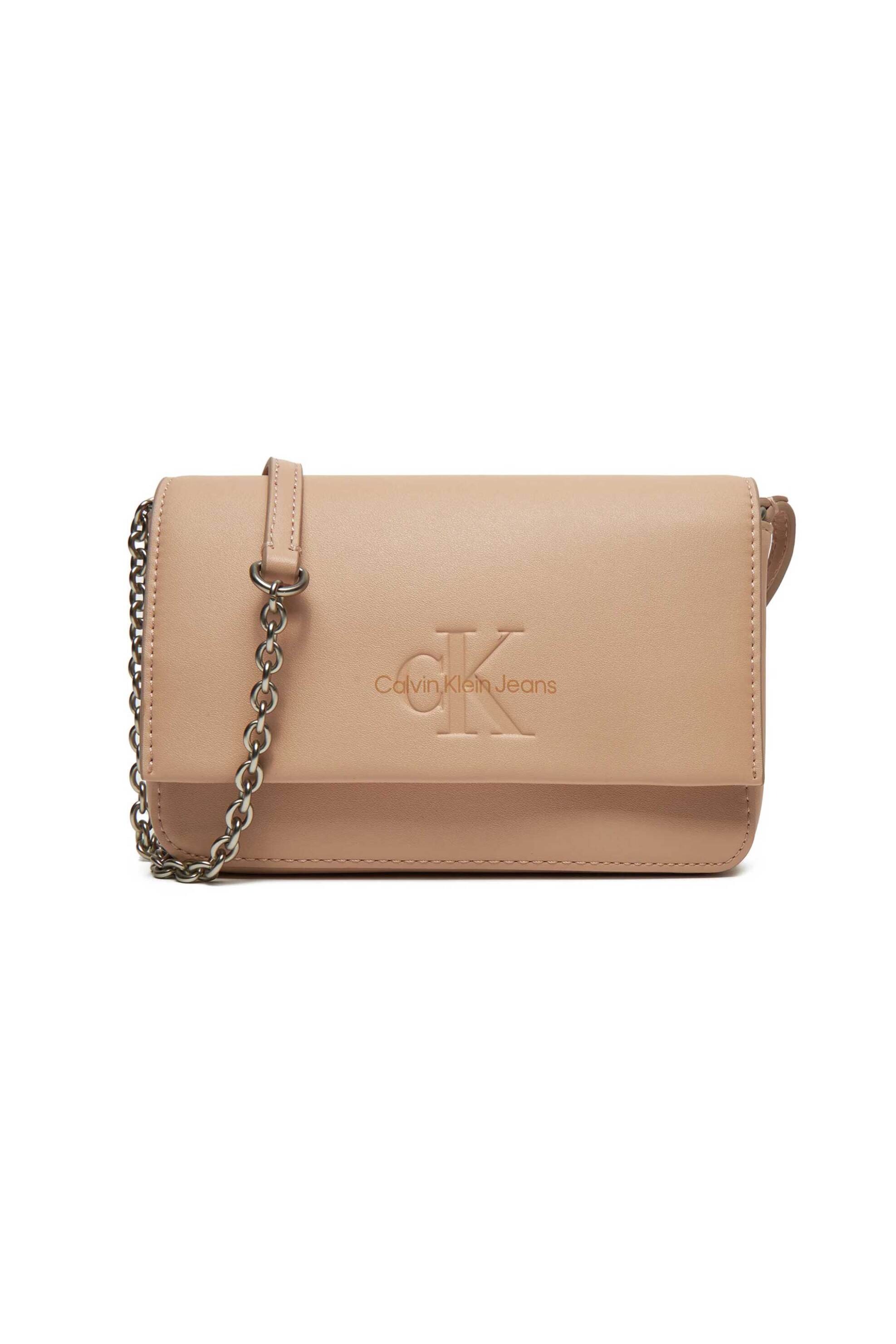 CALVIN KLEIN JEANS Calvin Klein Jeans γυναικείο τσαντάκι clutch με λογότυπο - K60K612375 Ροζ Ανοιχτό