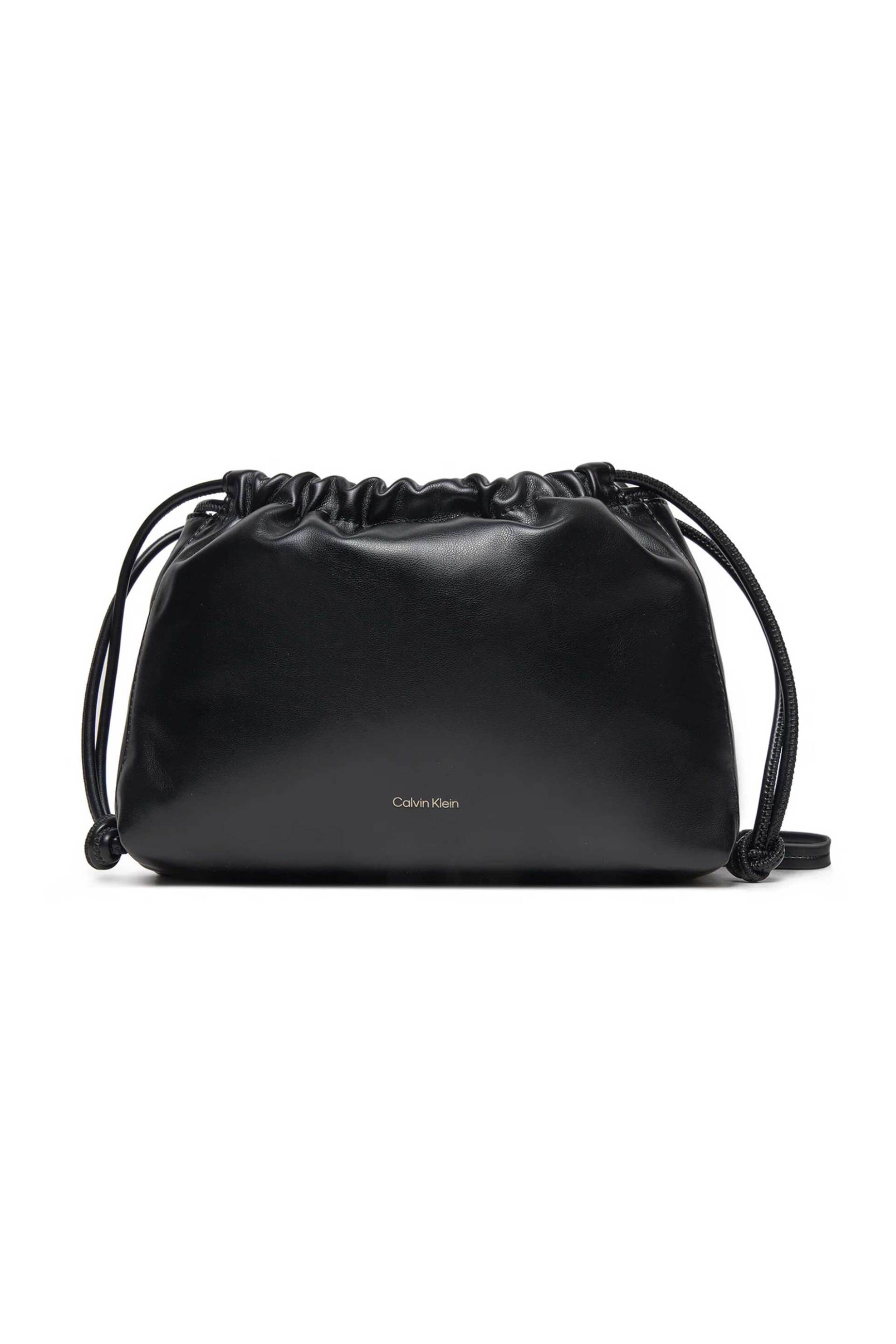 Calvin Klein Jeans γυναικεία τσάντα crossbody μονόχρωμη με μεταλλικό λογότυπο - LV04K3060G Μαύρο