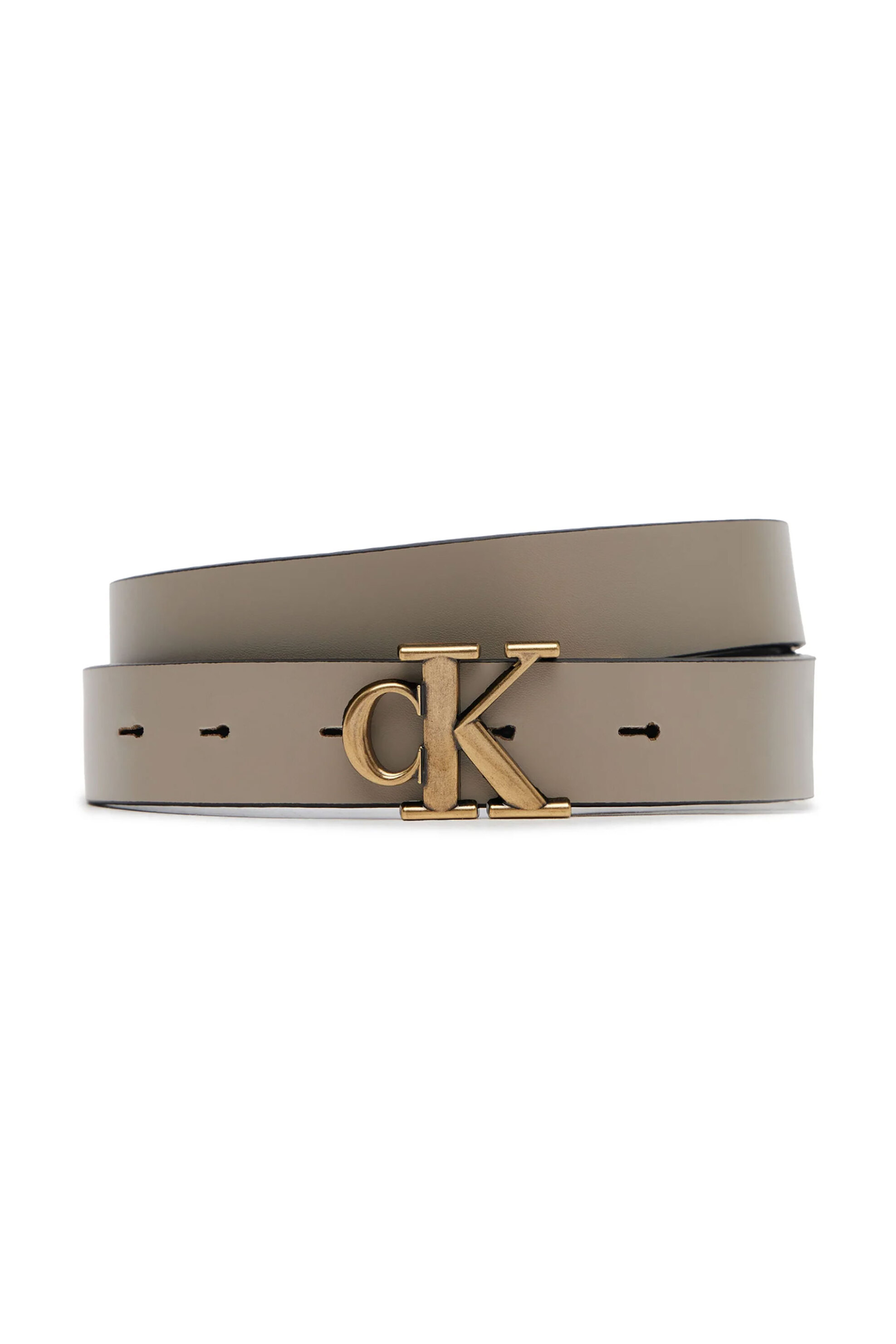 Calvin Klein Jeans γυναικεία δερμάτινη ζώνη διπλής όψης με μεταλλικό monogram - LV04K7005G Μαύρο φωτογραφία