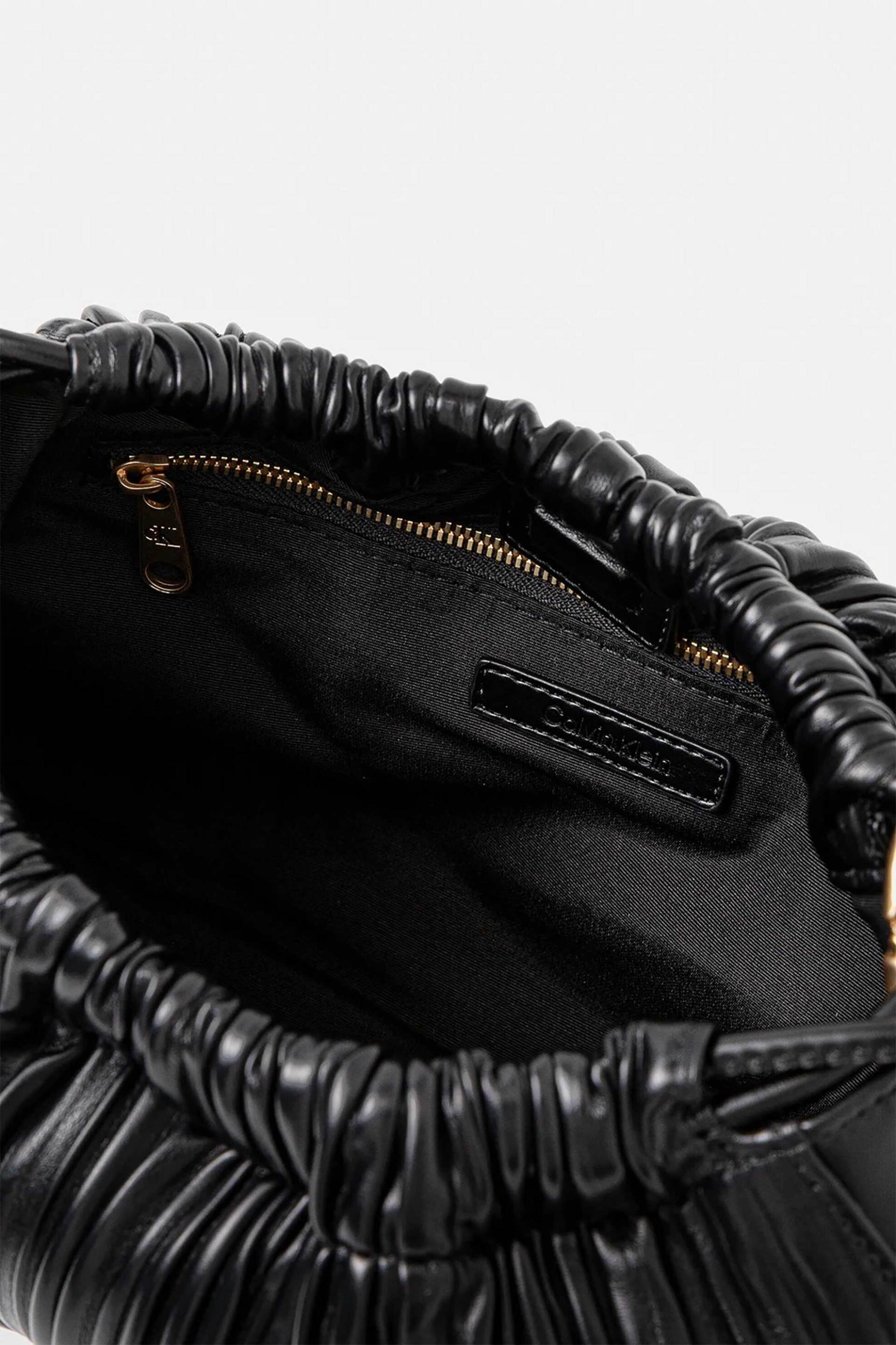 Calvin Klein Jeans γυναικεία τσάντα crossbody μονόχρωμη με μεταλλικό λογότυπο - LV04F3076G Μαύρο φωτογραφία