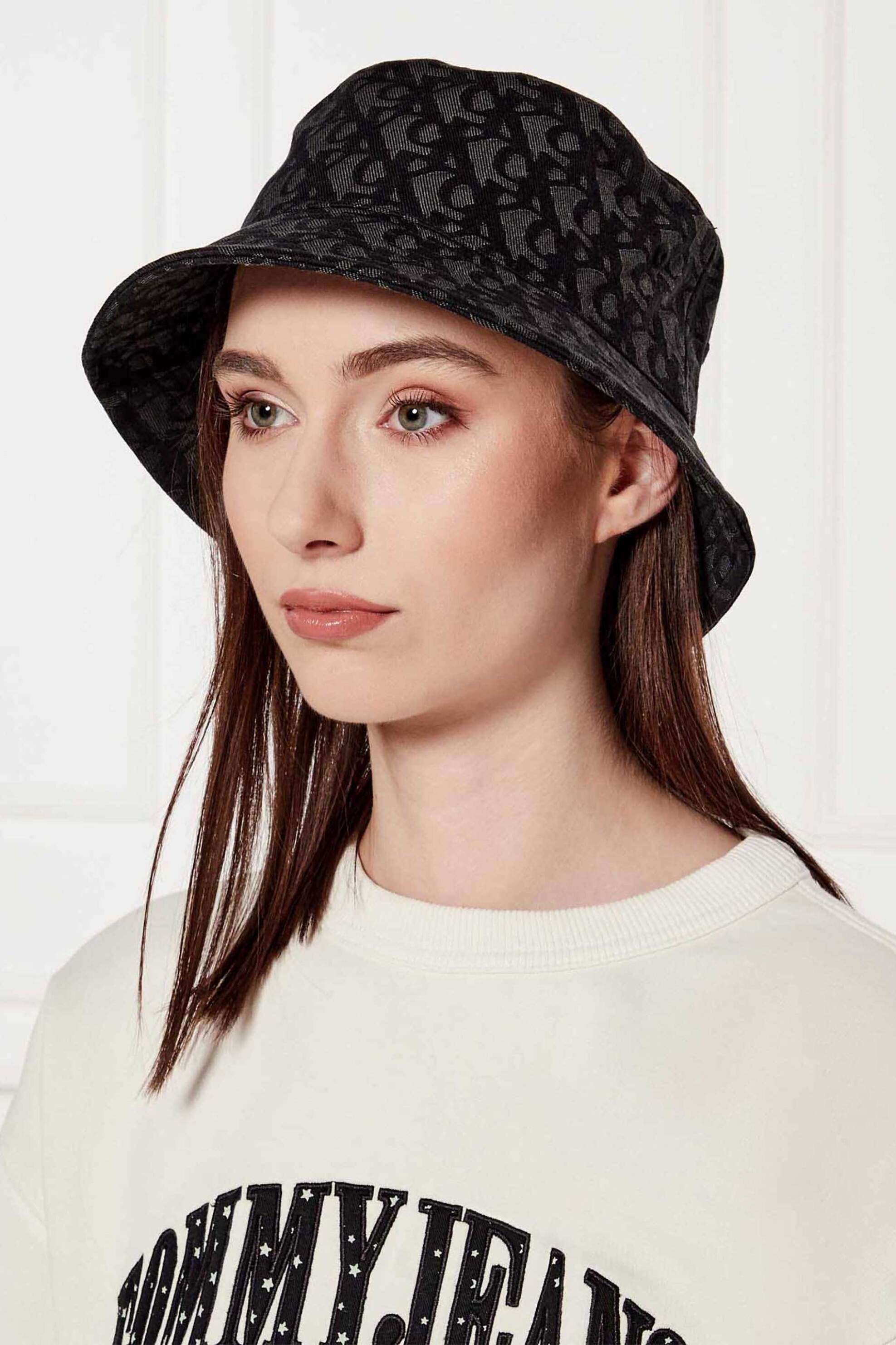 CALVIN KLEIN JEANS Calvin Klein Jeans γυναικείo καπέλο bucket με logo print - LV04K5059G Μαύρο - 3