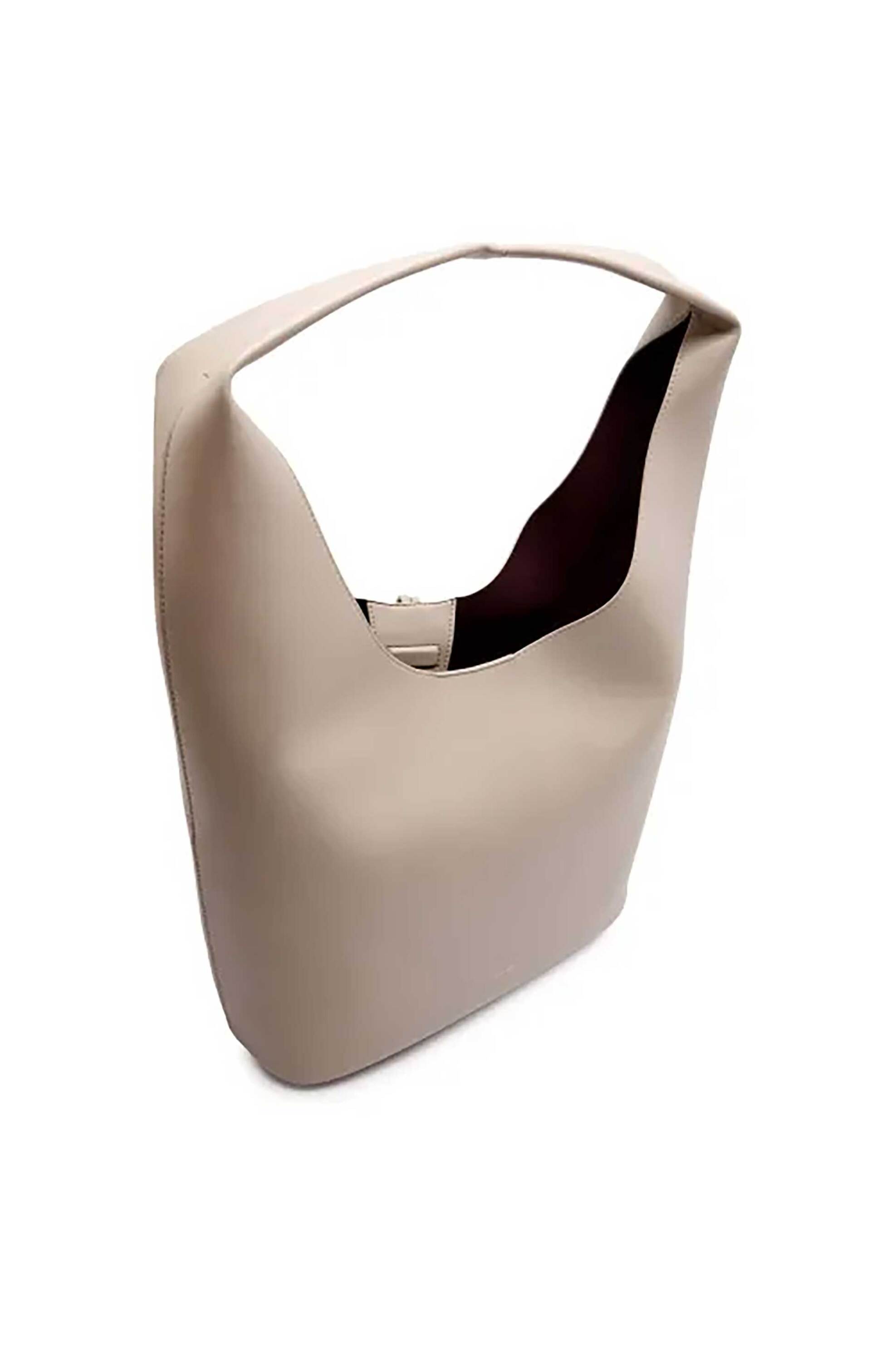 Calvin Klein Jeans γυναικεία τσάντα ώμου με μεταλλικό κούμπωμα - LV04K3149G Εκρού φωτογραφία