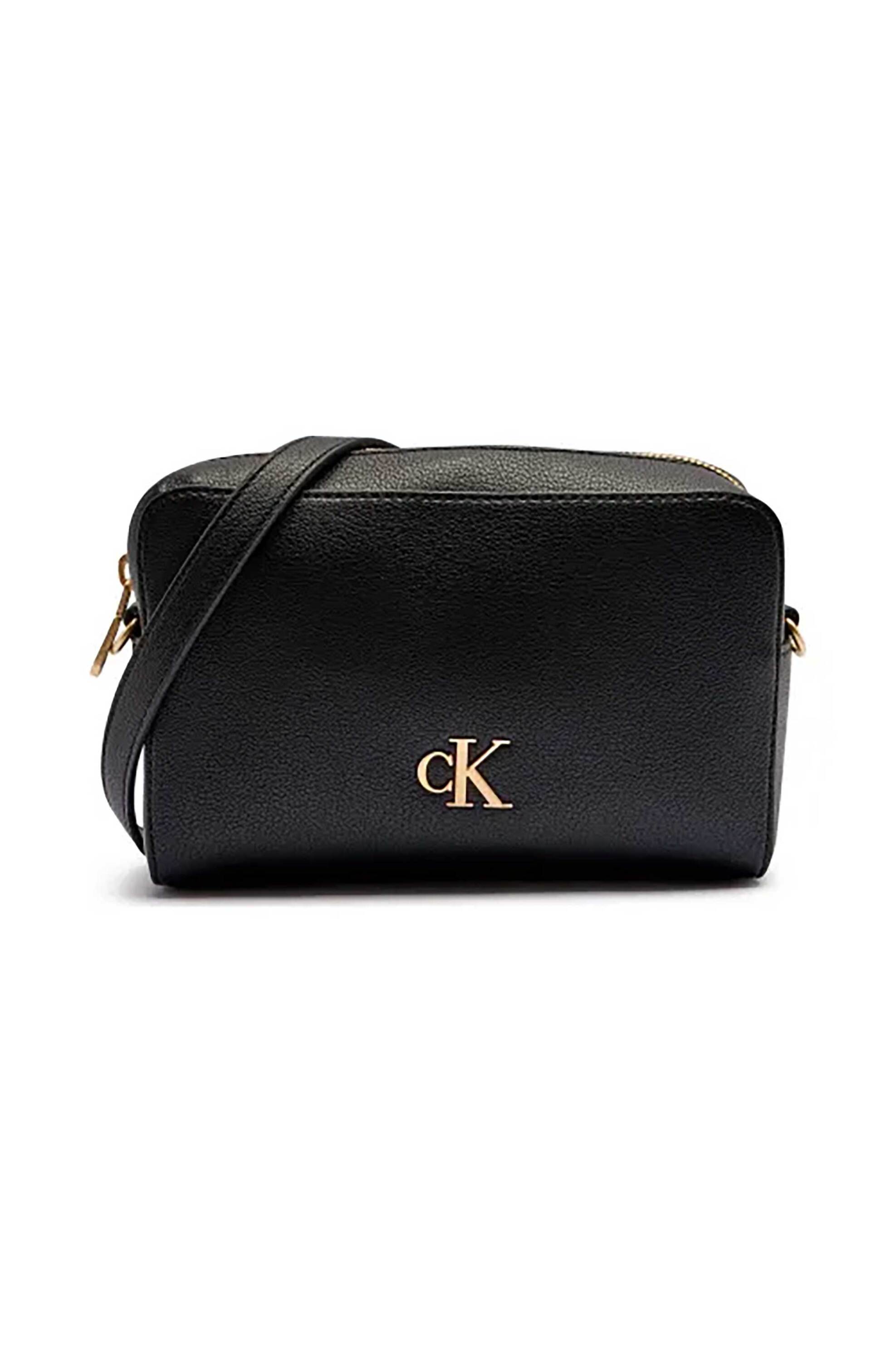 CALVIN KLEIN JEANS Calvin Klein Jeans γυναικεία τσάντα crossbody με μεταλλικό logo - LV04K3162G Μαύρο