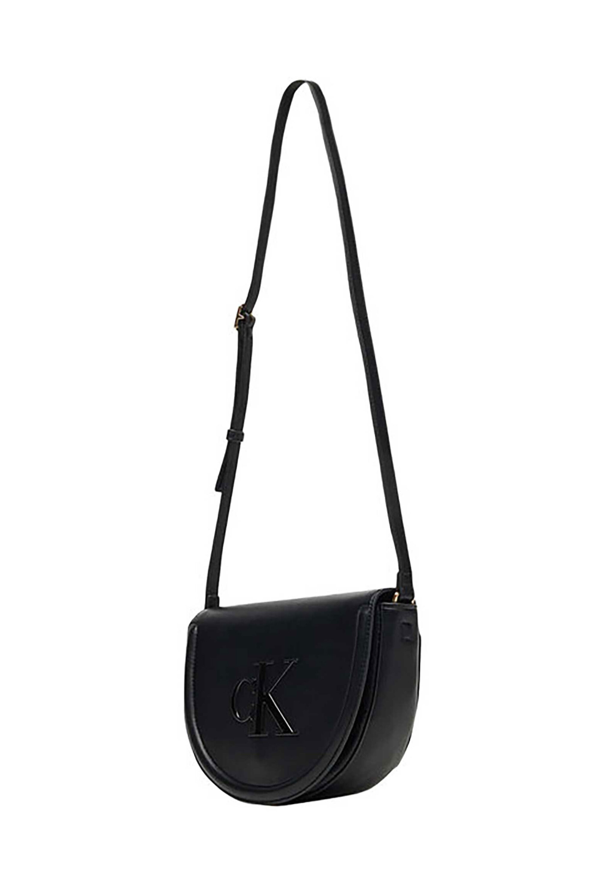 Calvin Klein Jeans γυναικεία τσάντα crossbody με ανάγλυφο λογότυπο - LV04F3221G Μαύρο