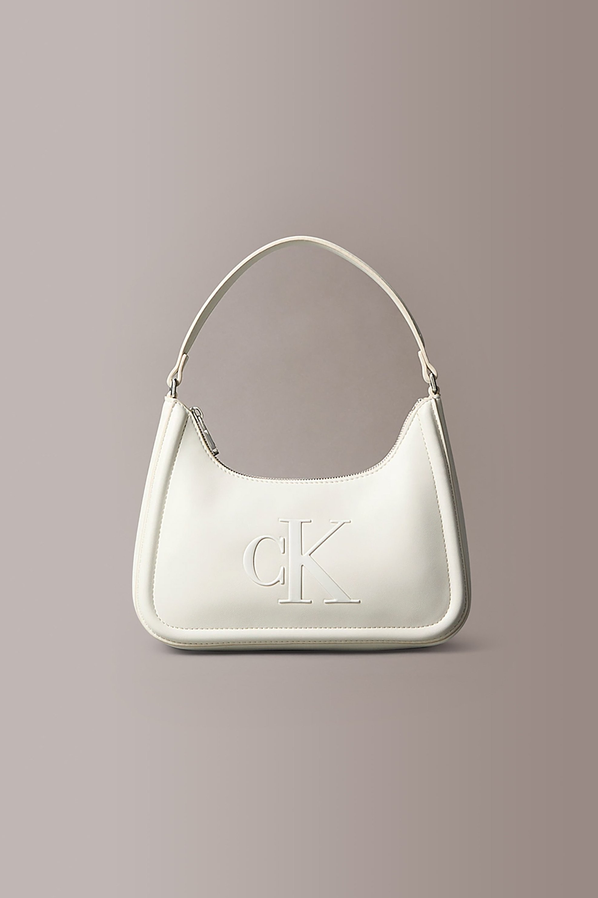 CALVIN KLEIN JEANS Calvin Klein Jeans γυναικεία τσάντα ώμου με ανάγλυφο λογότυπο - LV04F3230G Λευκό