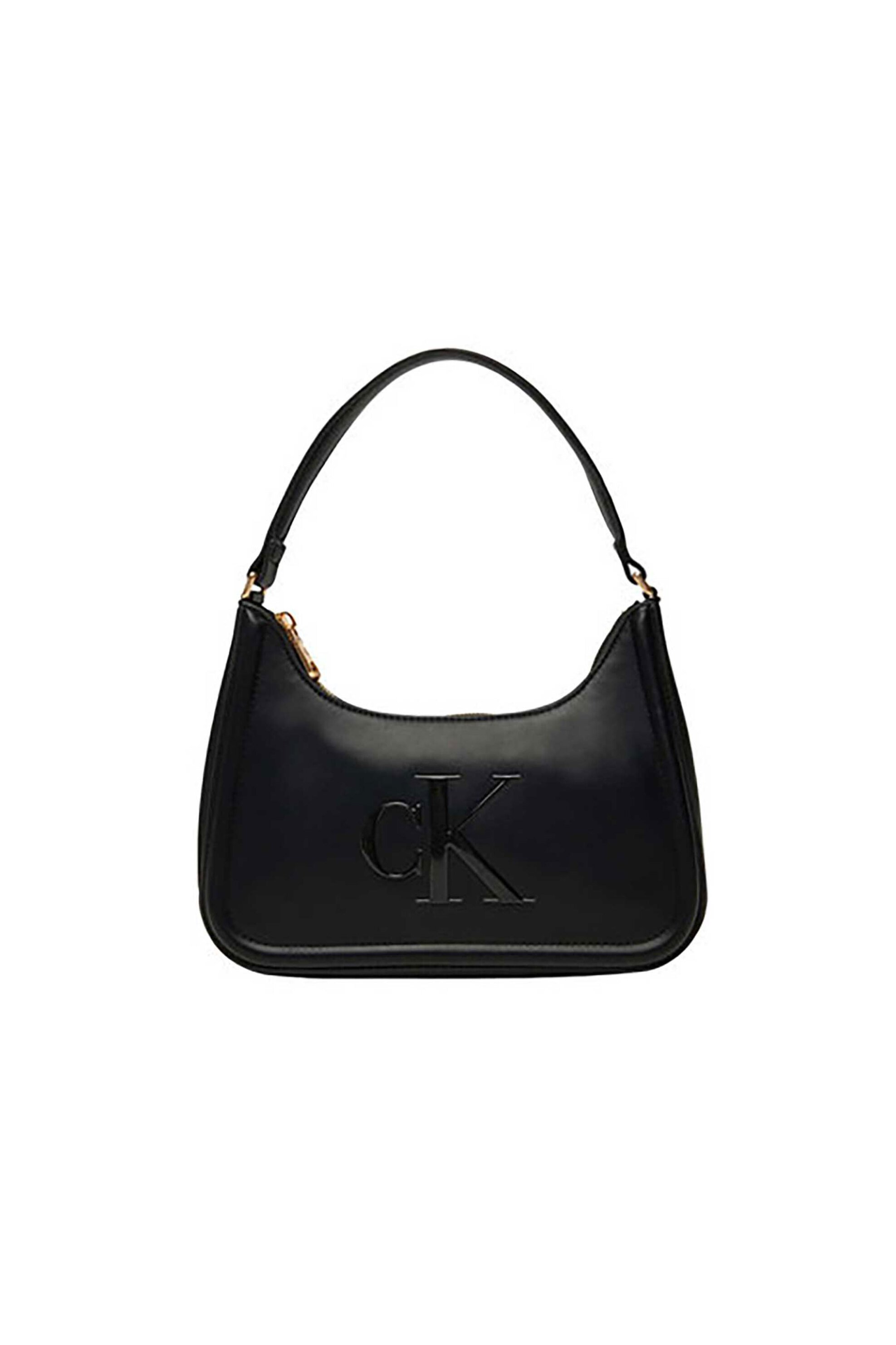 Calvin Klein Jeans γυναικεία τσάντα ώμου με ανάγλυφο λογότυπο - LV04F3230G Μαύρο