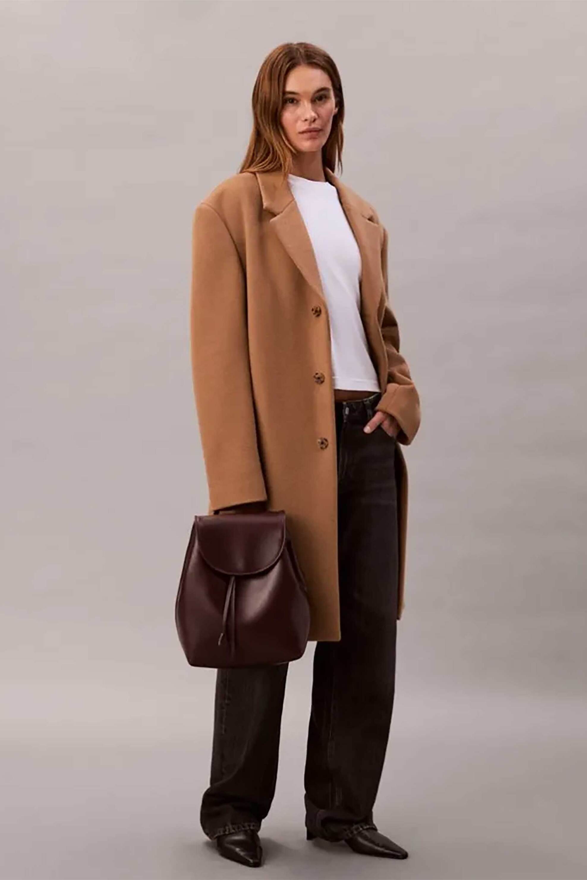 Calvin Klein Jeans γυναικείο backpack με all-over logo print - LV04F3271G Μπορντό φωτογραφία