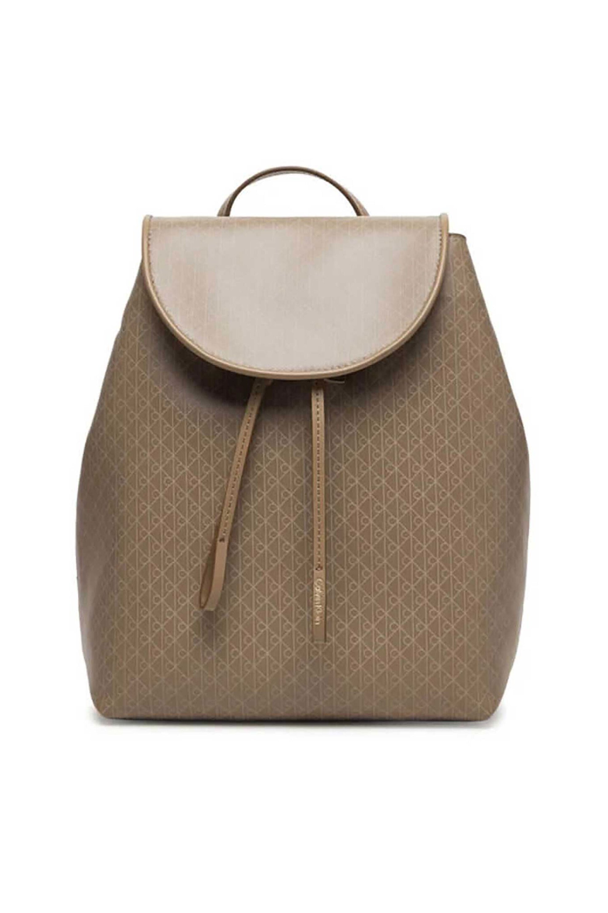 Calvin Klein Jeans γυναικείο backpack με all-over logo print - LV04F3271G Μπεζ
