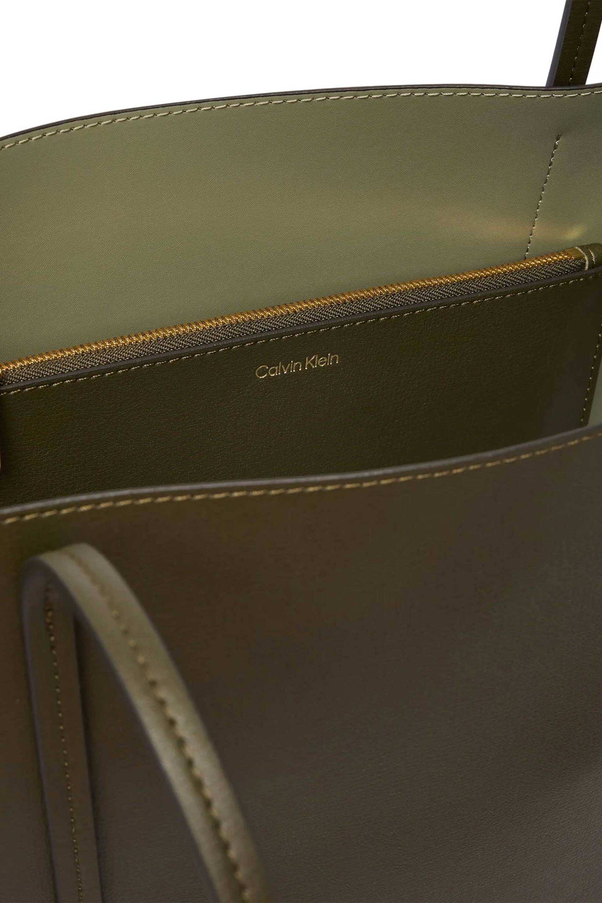 CALVIN KLEIN JEANS Calvin Klein Jeans γυναικεία τσάντα tote με pouch και λογότυπο - LV04F3274G Λαδί - 3
