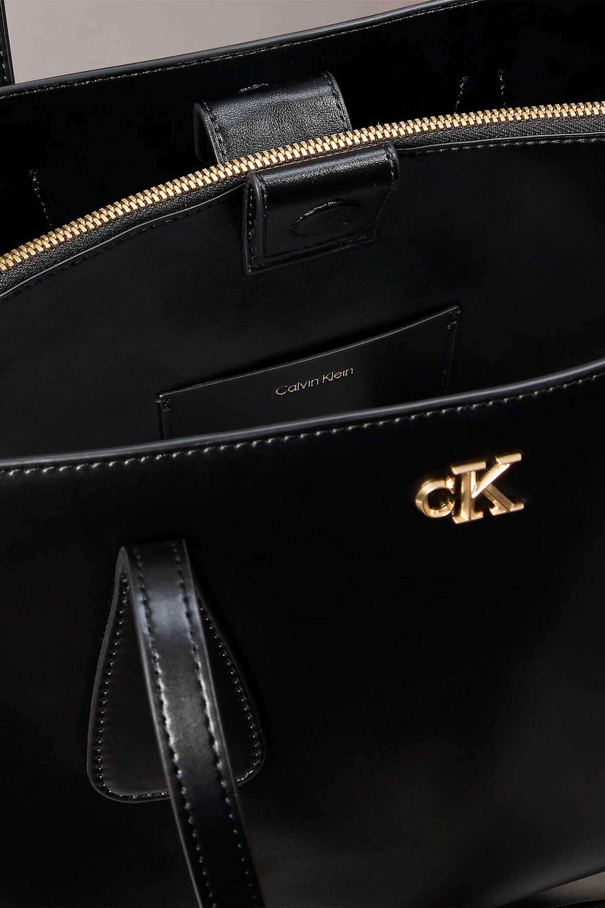 CALVIN KLEIN JEANS Calvin Klein Jeans γυναικεία τσάντα tote με μεταλλικό monogram (Medium) - LV04F3442G Μαύρο - 3