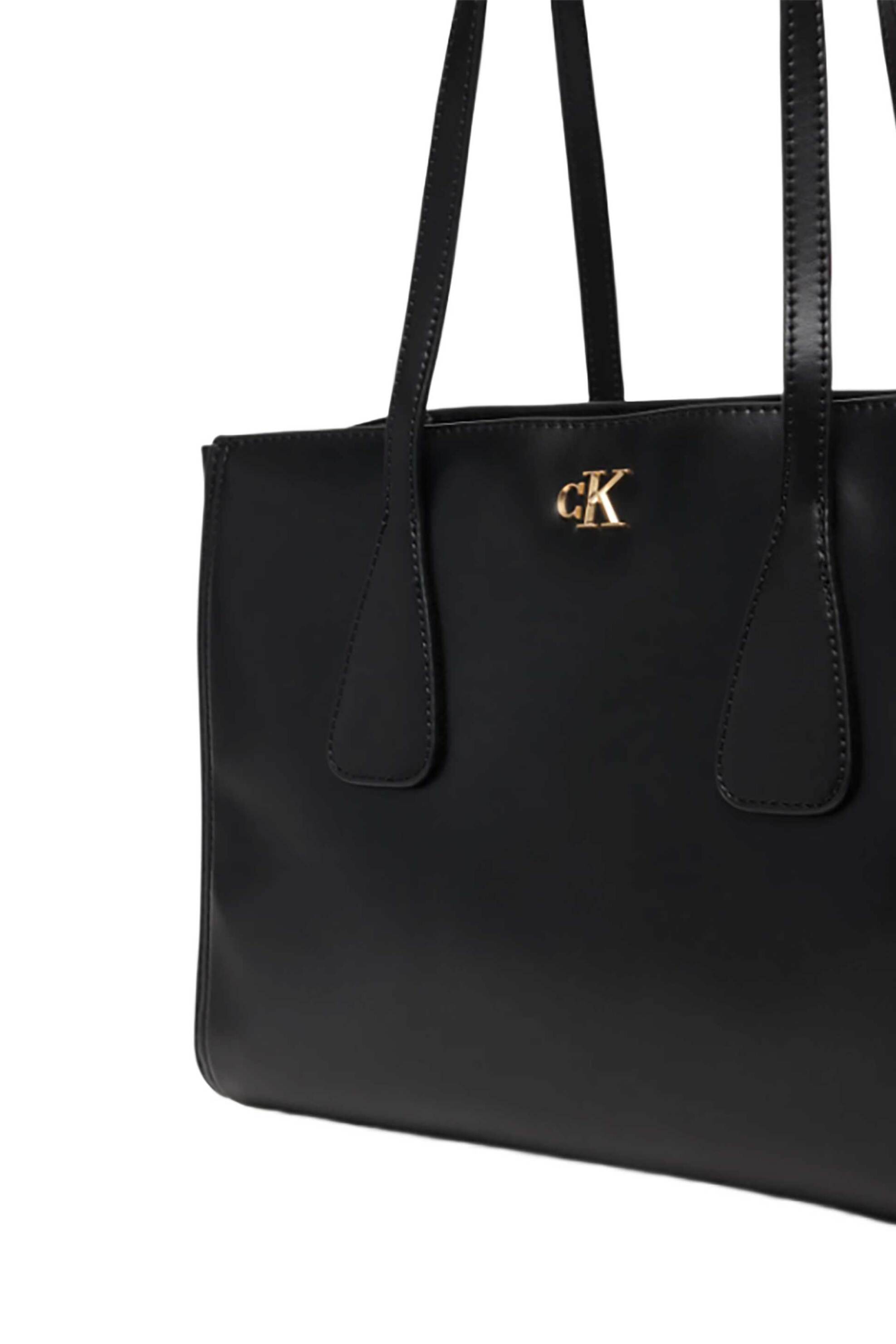 Calvin Klein Jeans γυναικεία τσάντα tote μονόχρωμη με λογότυπο - LV04F3442G Μαύρο