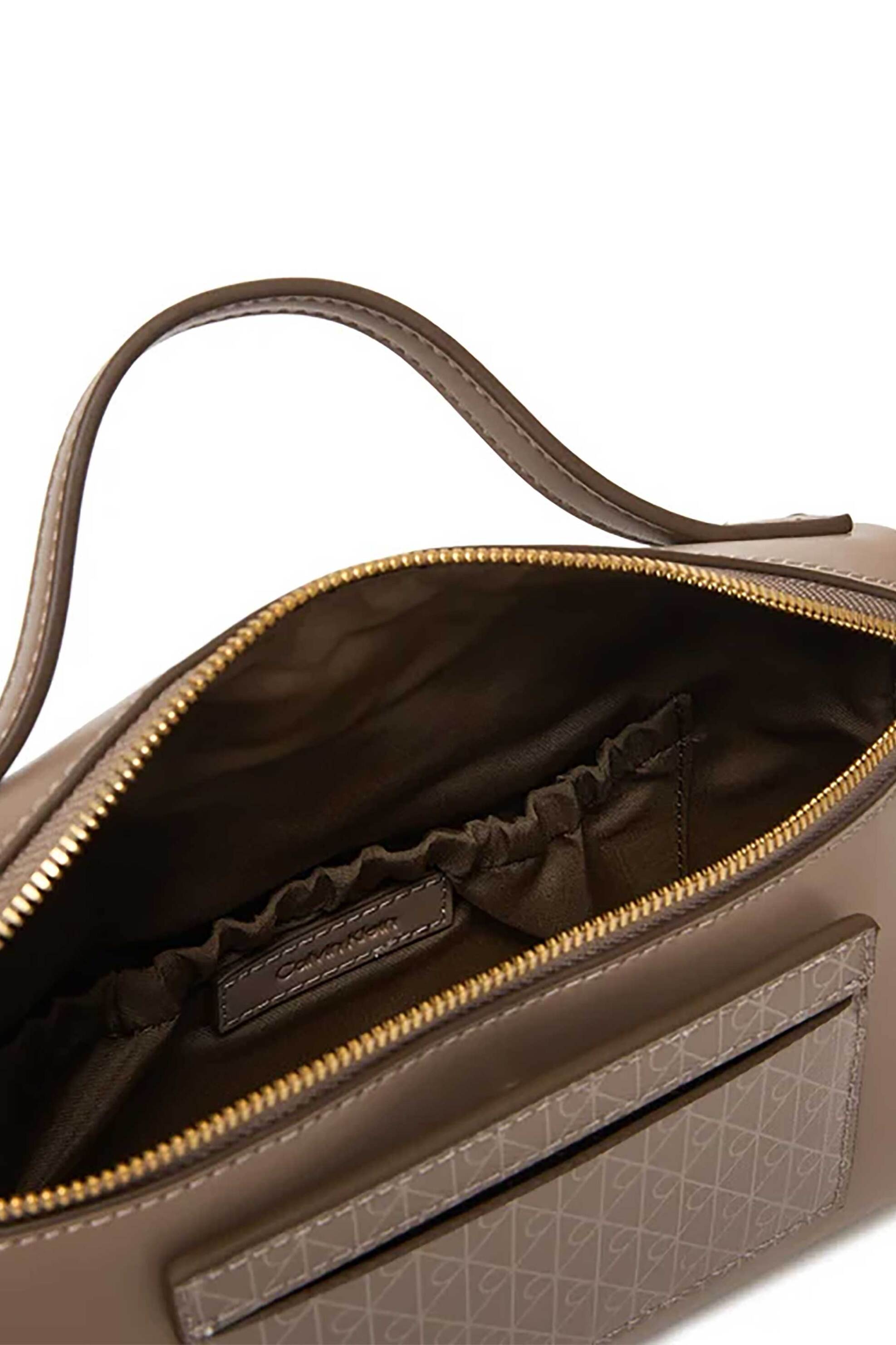 Calvin Klein Jeans γυναικείο νεσεσέρ με μεταλλικό λογότυπο και logo print - LV04F1102G Μπεζ φωτογραφία