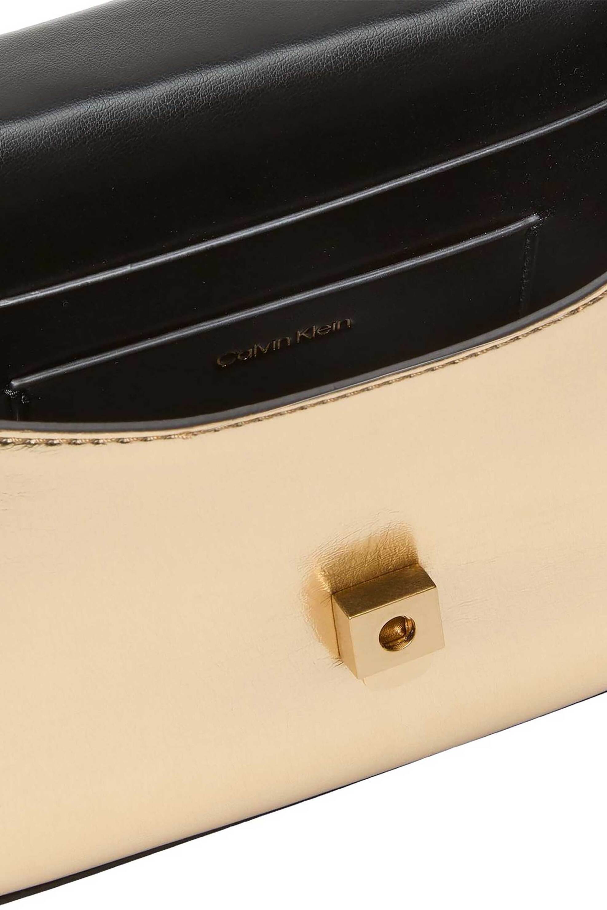 Calvin Klein Jeans Γυναικεία Τσάντα Χειρός με Monogram - Lv04F3306G Χρυσό