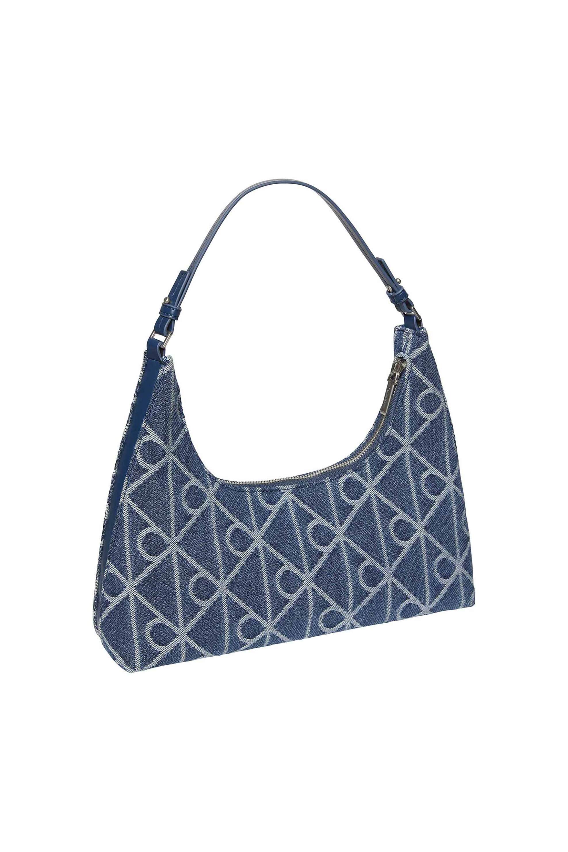 Calvin Klein Jeans γυναικεία denim τσάντα ώμου με all-over monogram - LV04F3431G Denim Blue