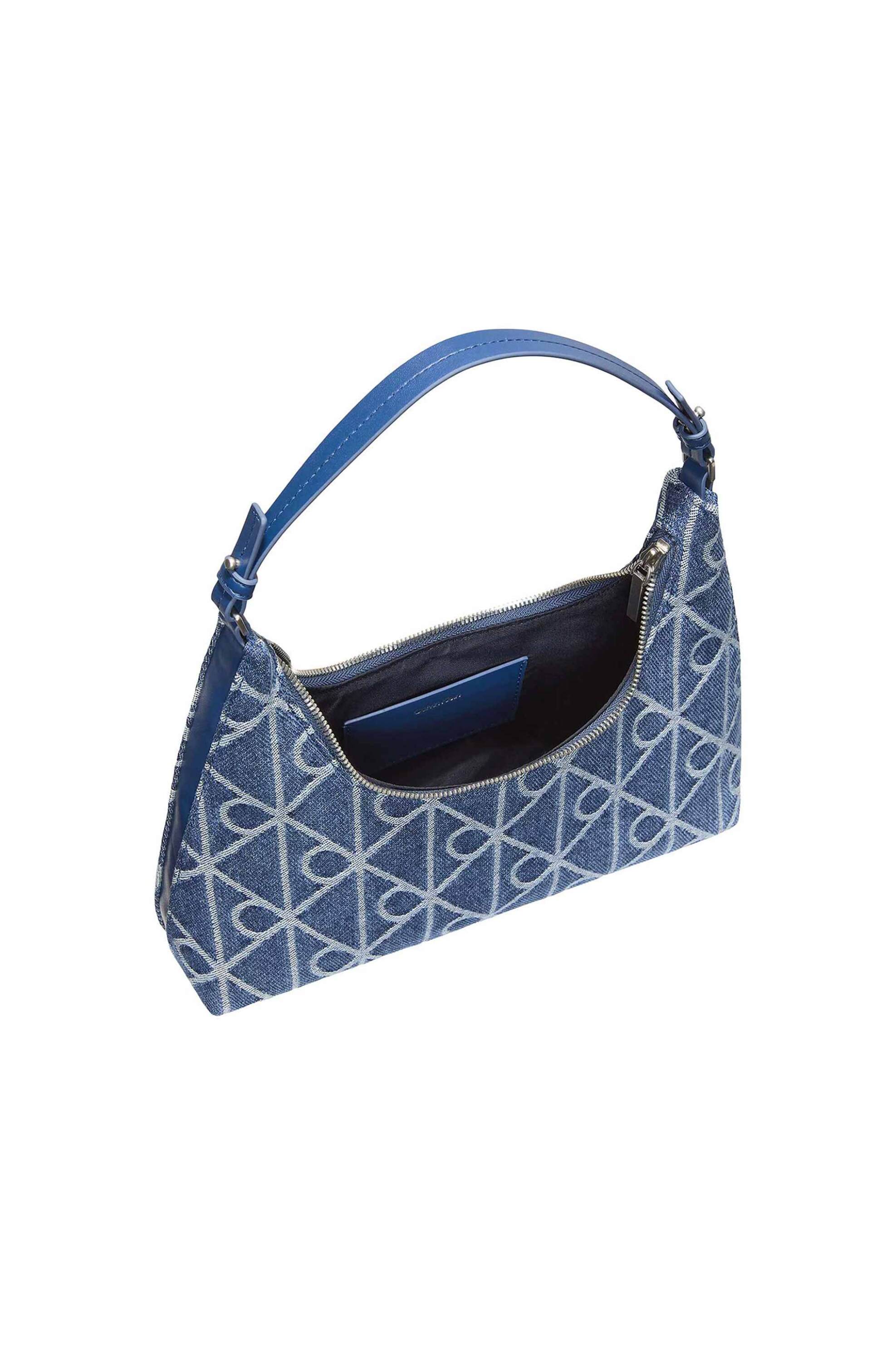 Calvin Klein Jeans Γυναικεία Denim Τσάντα Ώμου με All-Over Monogram - Lv04F3431G Blue