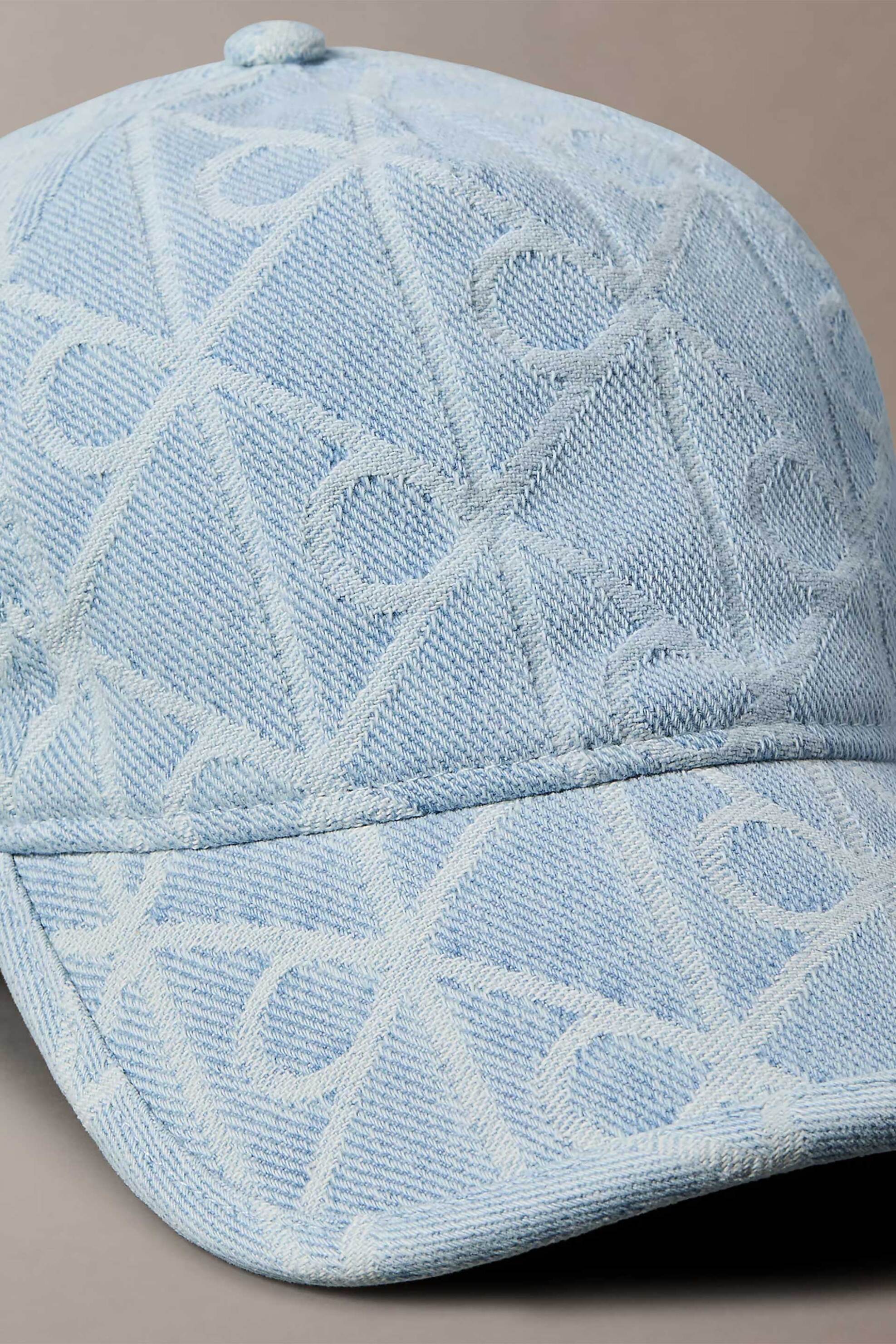 Calvin Klein Jeans Γυναικείο Denim Καπέλο Jockey με All-Over Monogram - Lv04F5069G Blue Ανοιχτό