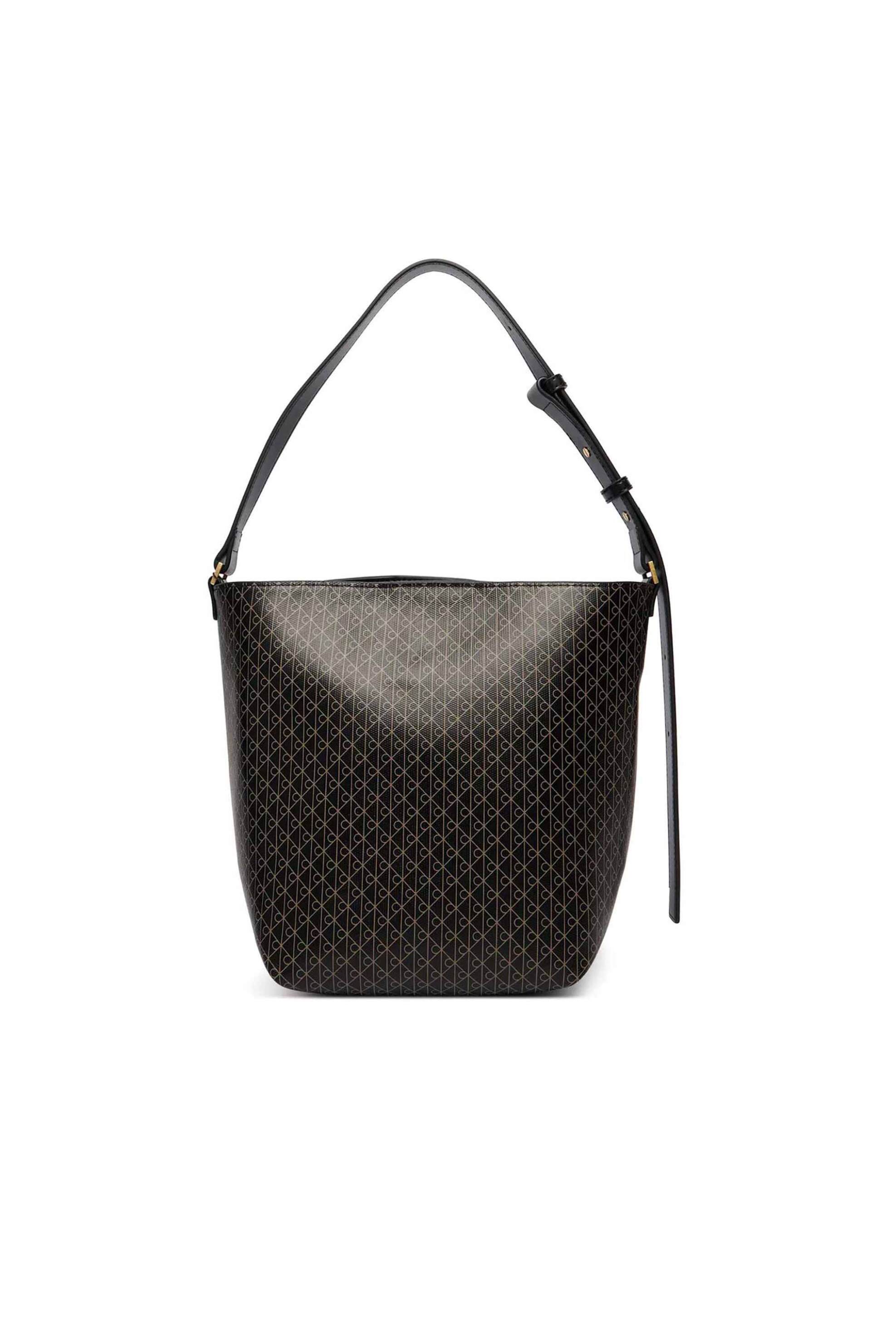 Calvin Klein Jeans γυναικεία τσάντα bucket με pouch και all0over monogram - LV04F3365G Μαύρο