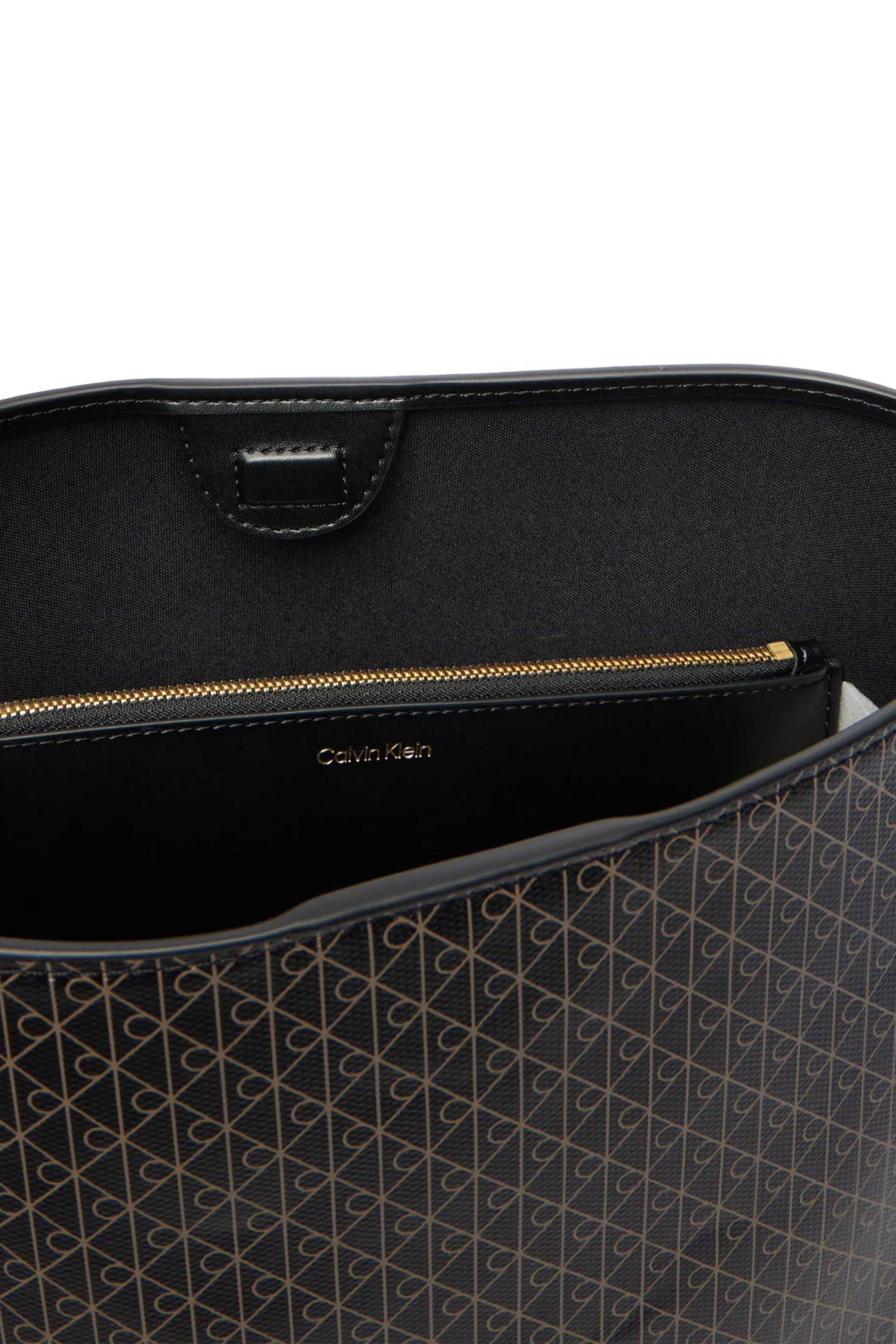 Calvin Klein Jeans Γυναικεία Τσάντα Bucket με Pouch Και All0Over Monogram - Lv04F3365G Μαύρο