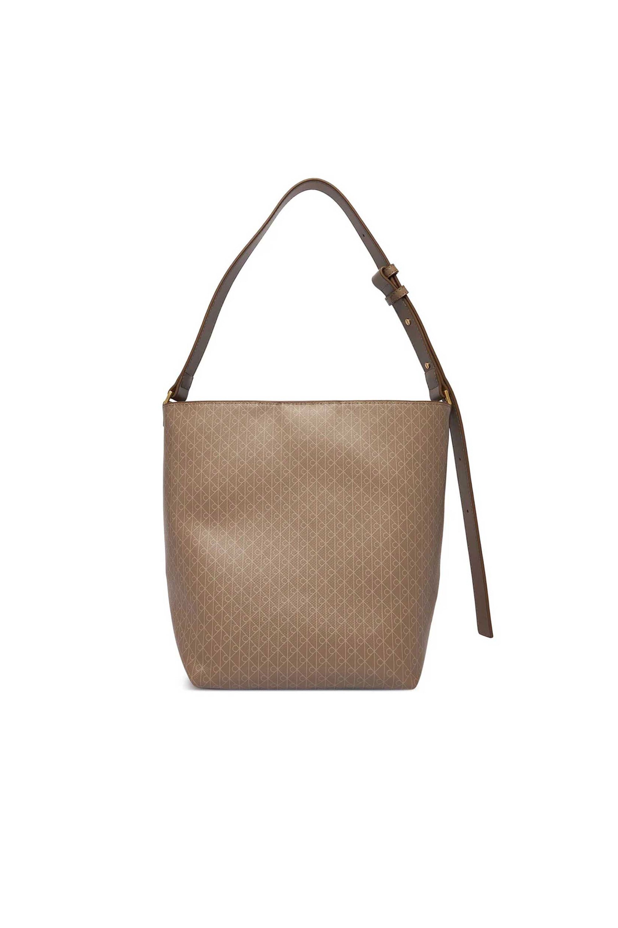 Calvin Klein Jeans γυναικεία τσάντα bucket με pouch και all0over monogram - LV04F3365G Μπεζ