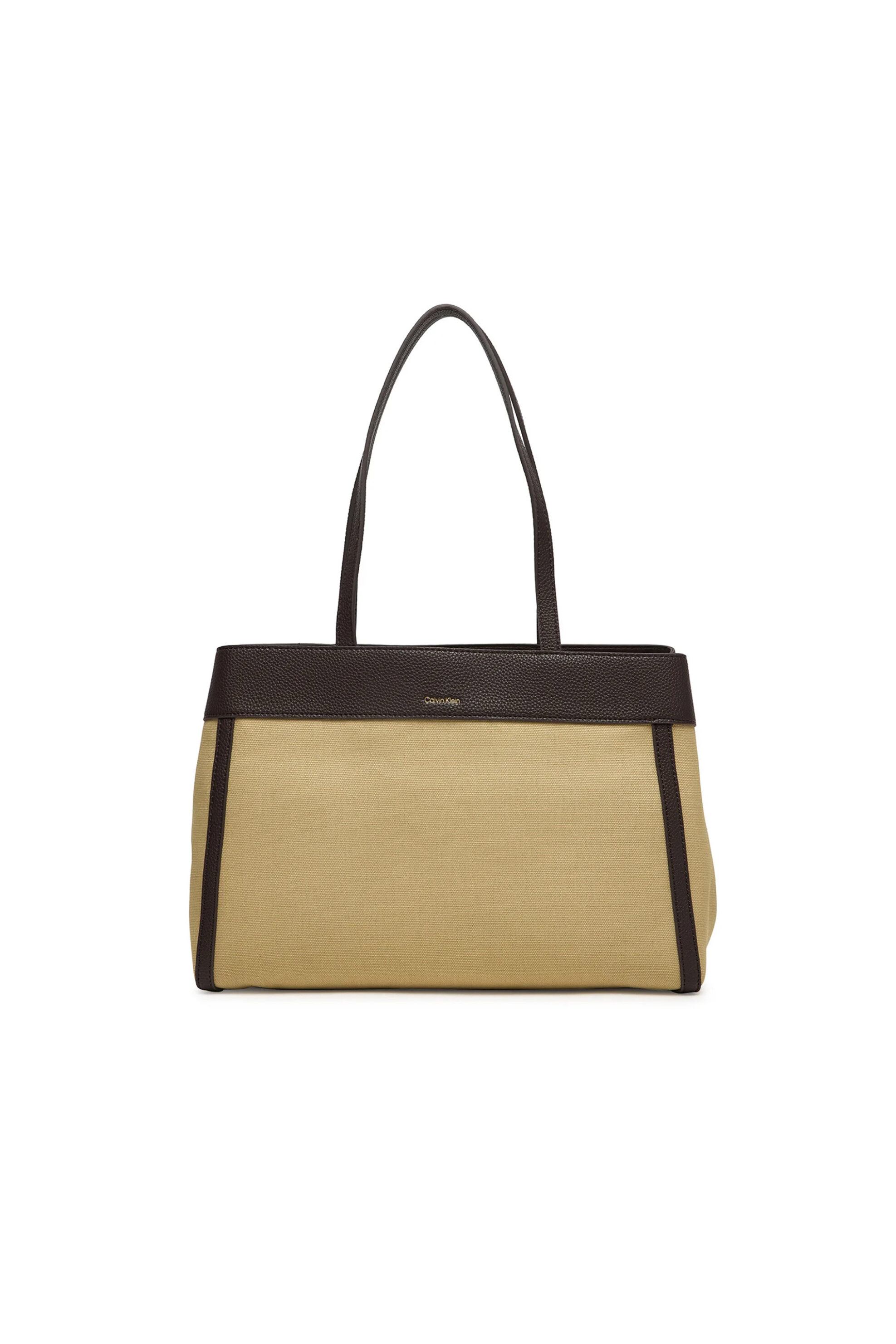 Calvin Klein Jeans γυναικεία canvas τσάντα tote με monogram - LV04F3503G Μπεζ