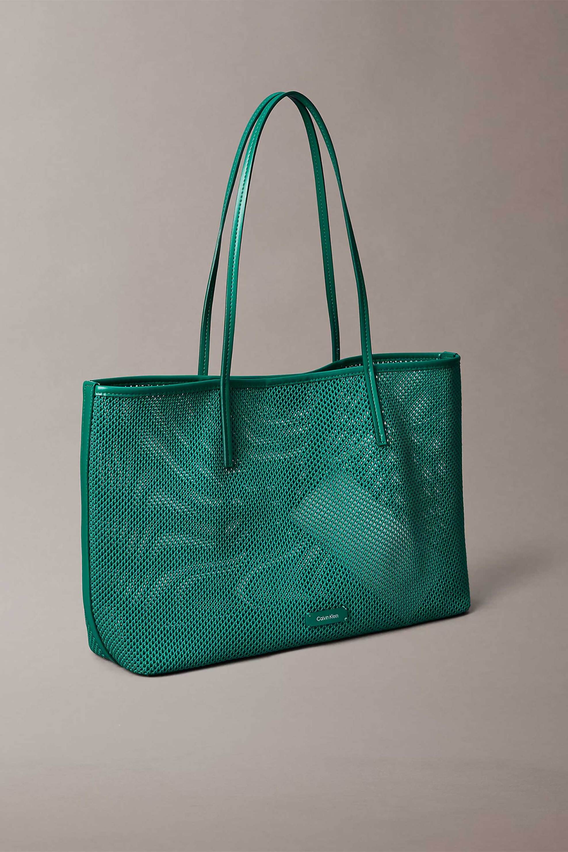 Calvin Klein Jeans γυναικεία τσάντα tote με διάτρητο σχέδιο και monogram - LV04F3380G Πράσινο