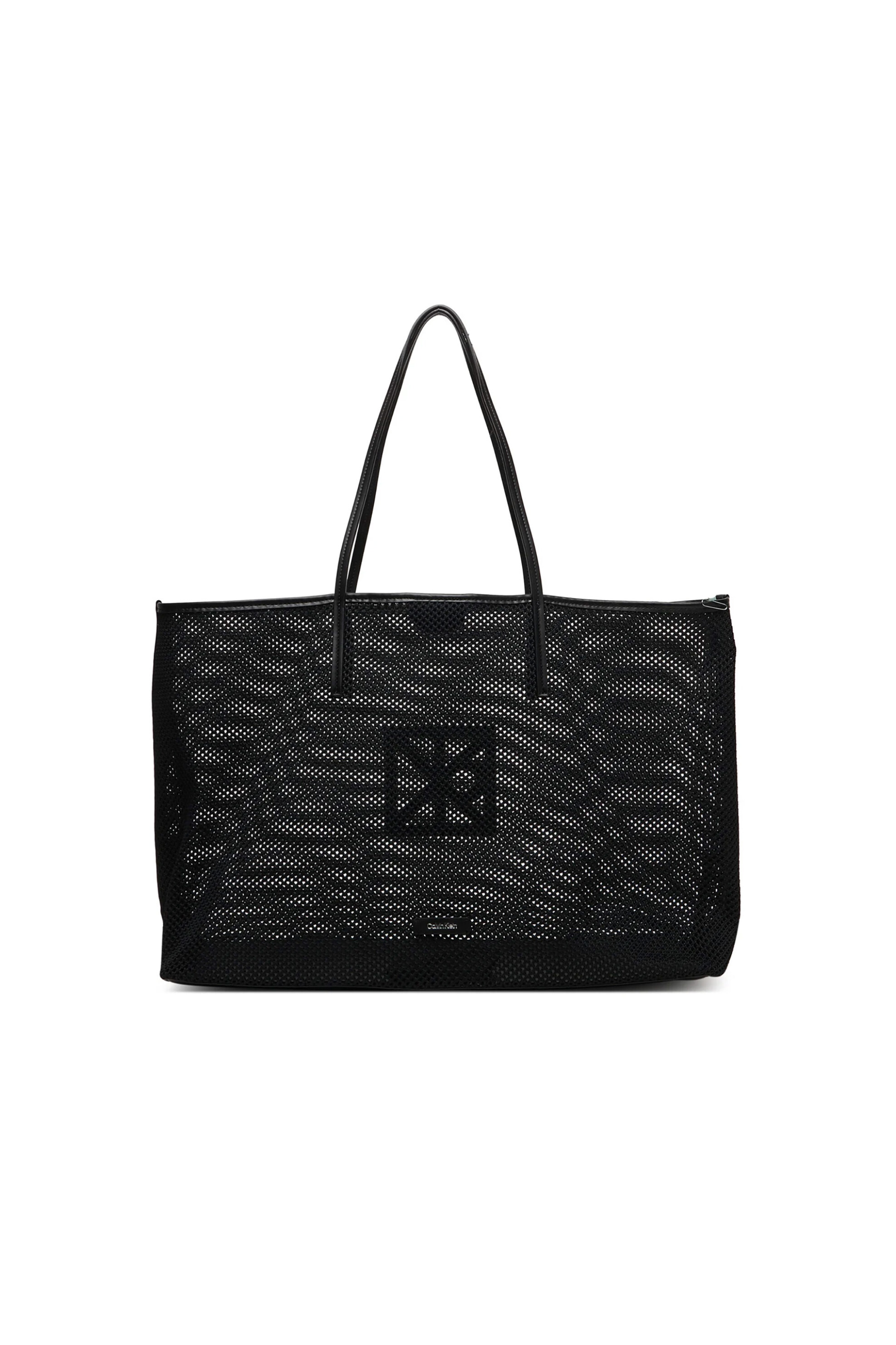 Calvin Klein Jeans γυναικεία τσάντα shopper με διάτρητο σχέδιο και monogram - LV04F3422G Μαύρο