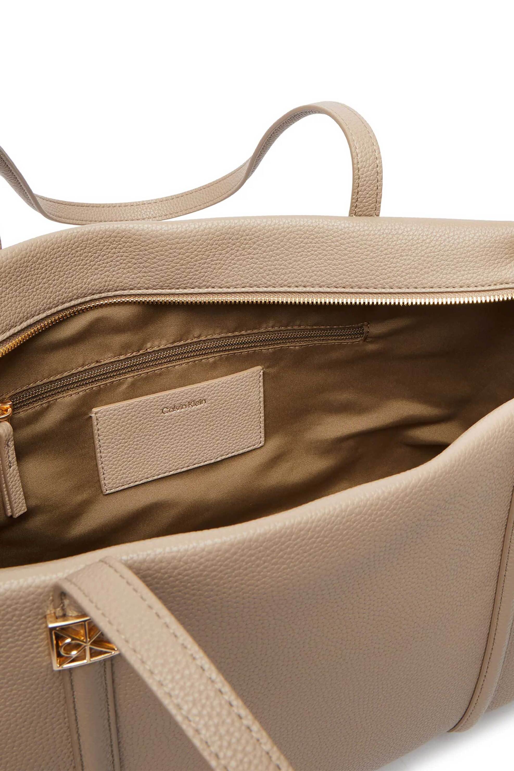 Calvin Klein Jeans Γυναικεία Τσάντα Tote με Λογότυπο - Lv04F3424G Μπεζ
