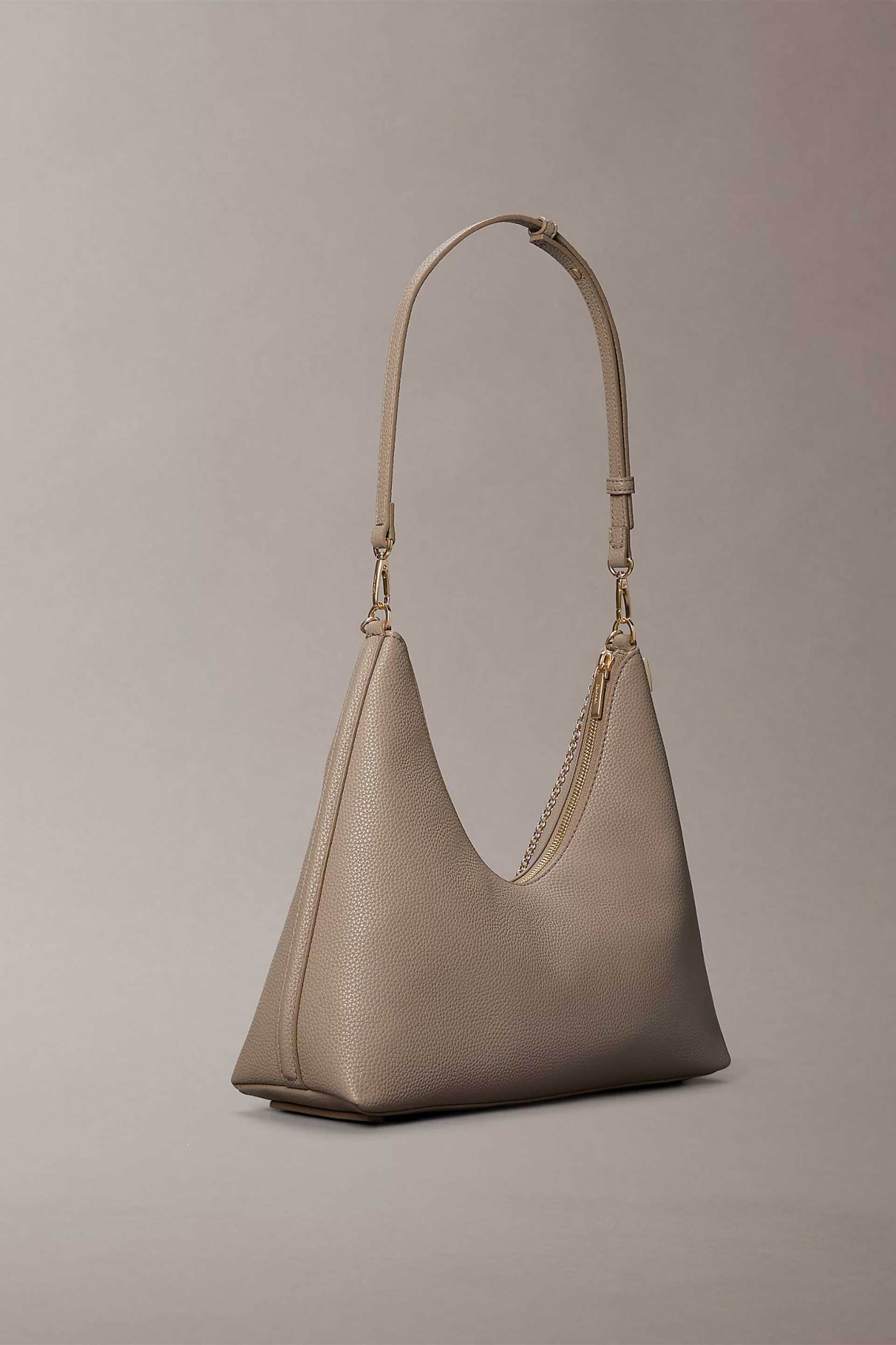 Calvin Klein Jeans γυναικεία τσάντα hobo με λογότυπο - LV04F3495G Μπεζ