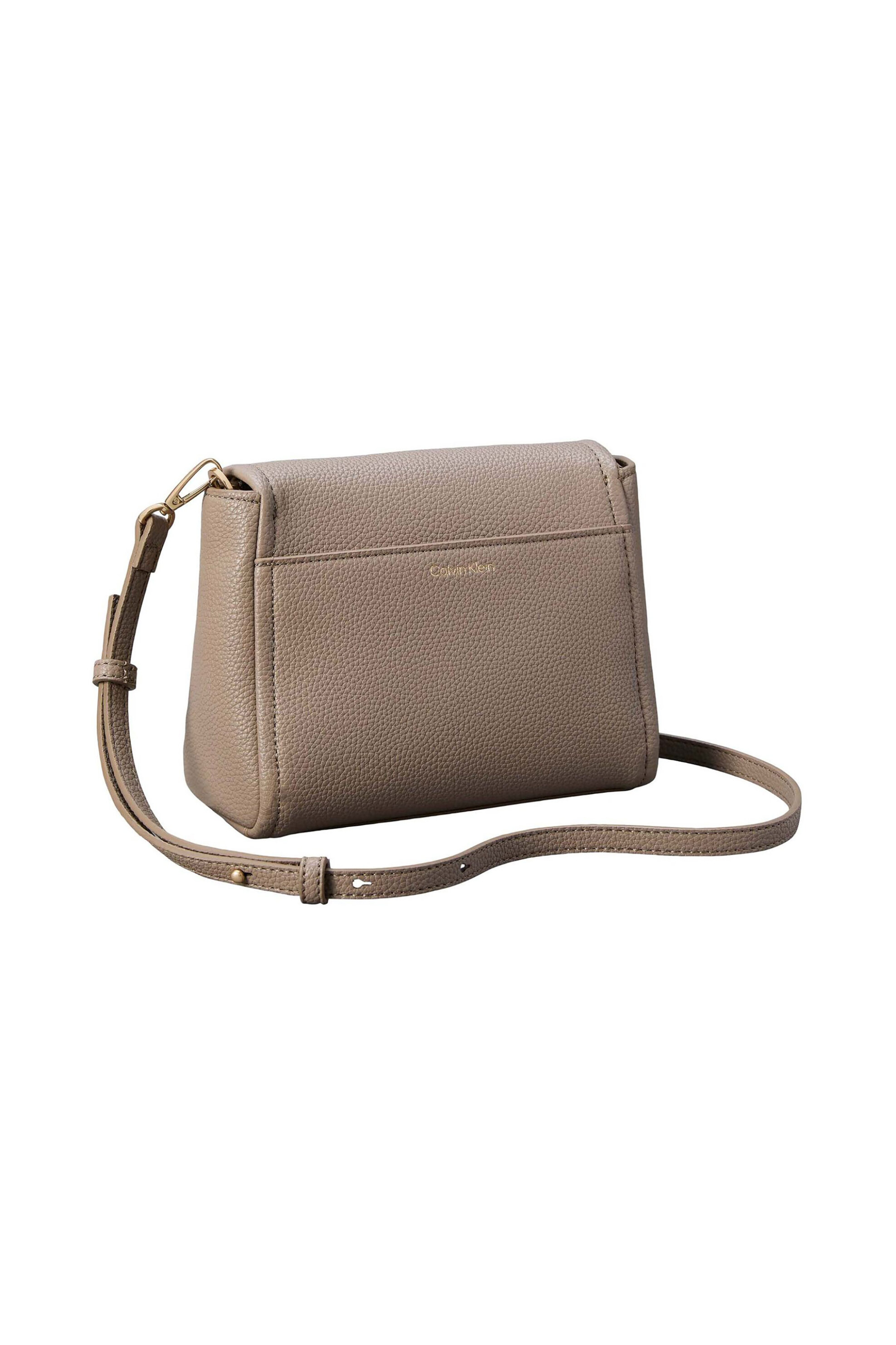 Calvin Klein Jeans γυναικεία τσάντα crossbody με μεταλλικό monogram - LV04F3511G Μπεζ