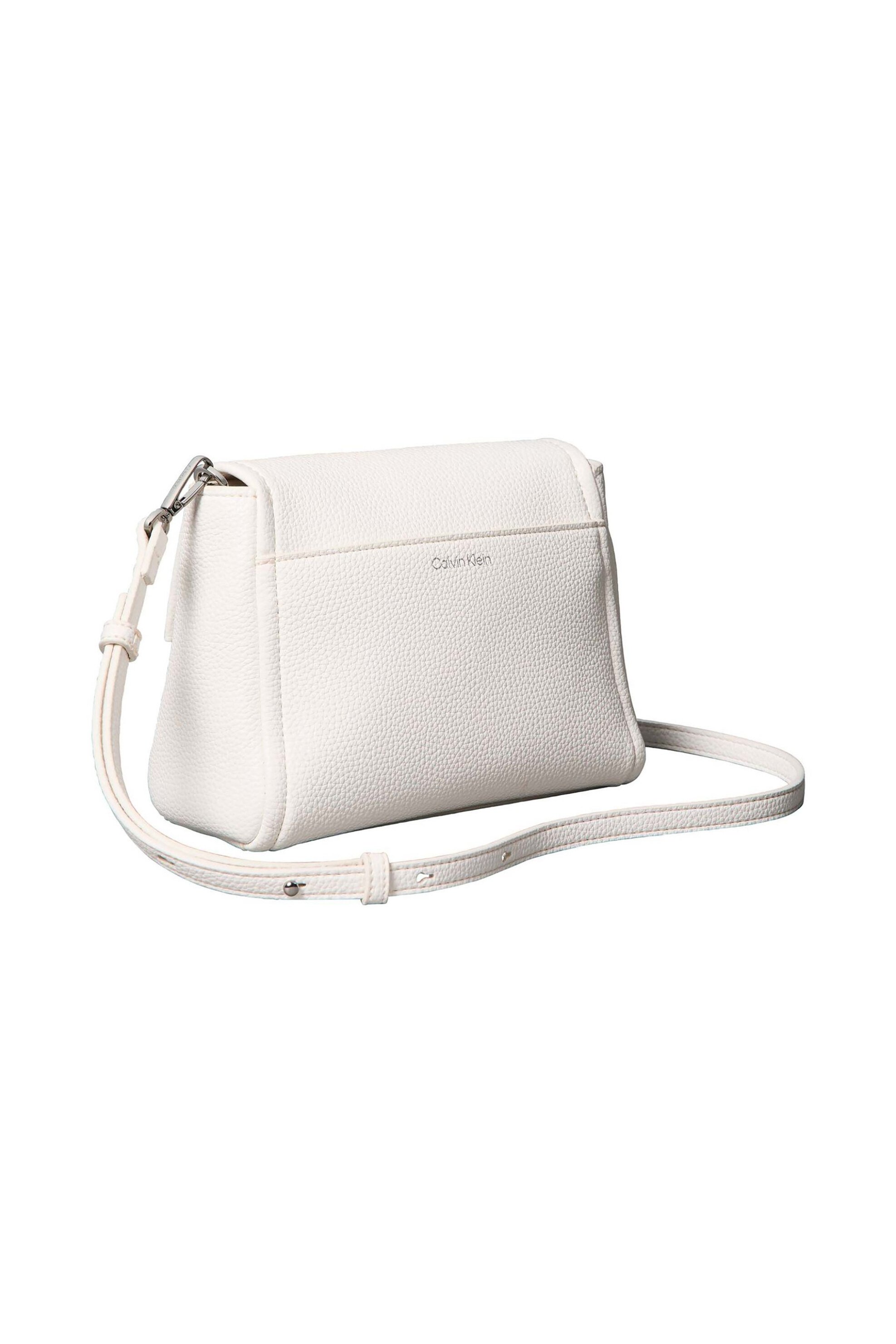 Calvin Klein Jeans γυναικεία τσάντα crossbody με μεταλλικό monogram - LV04F3511G Λευκό