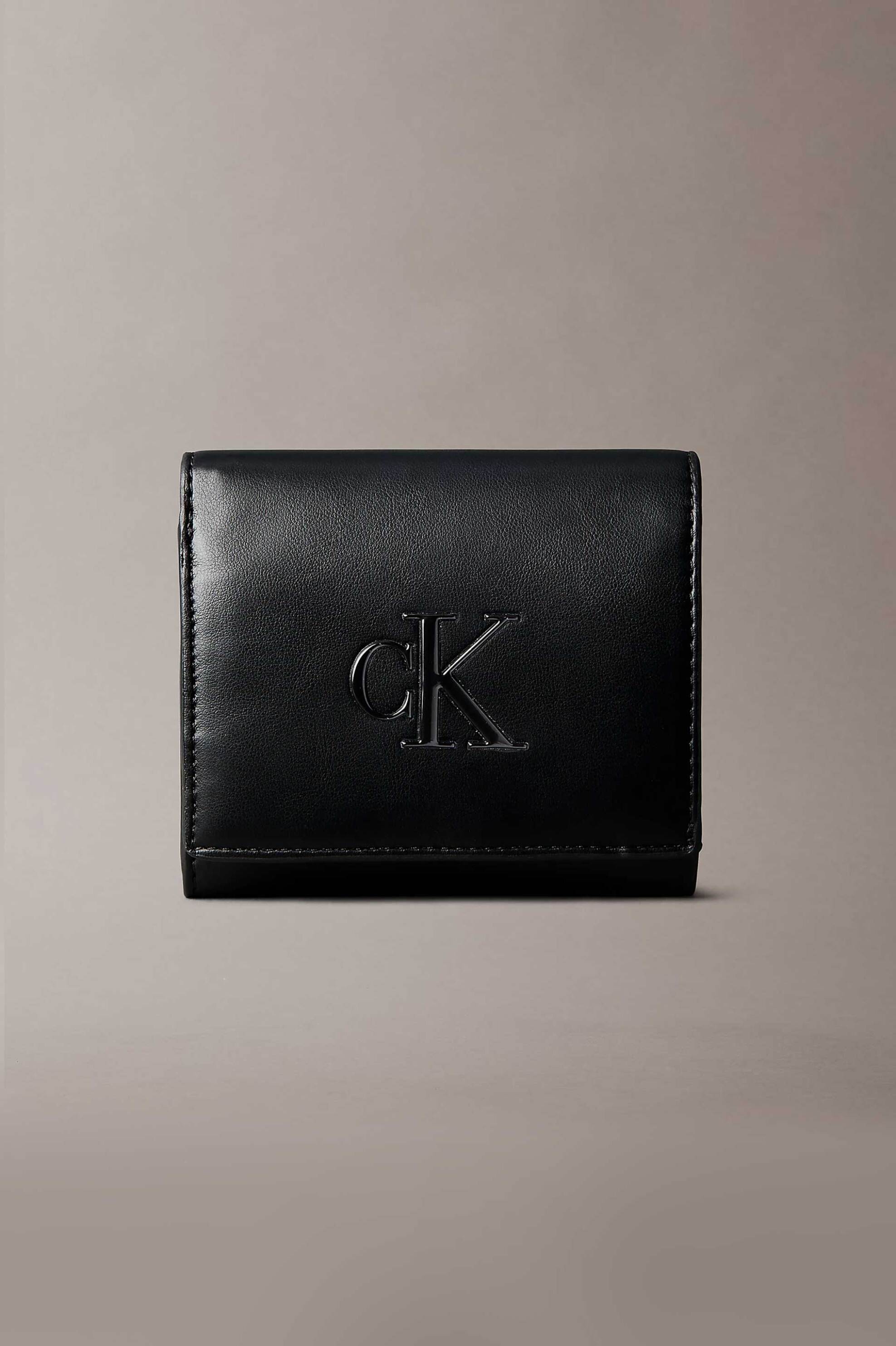 Calvin Klein Jeans γυναικείο πορτοφόλι με ανάγλυφο monogram - LV04F1156G Μαύρο