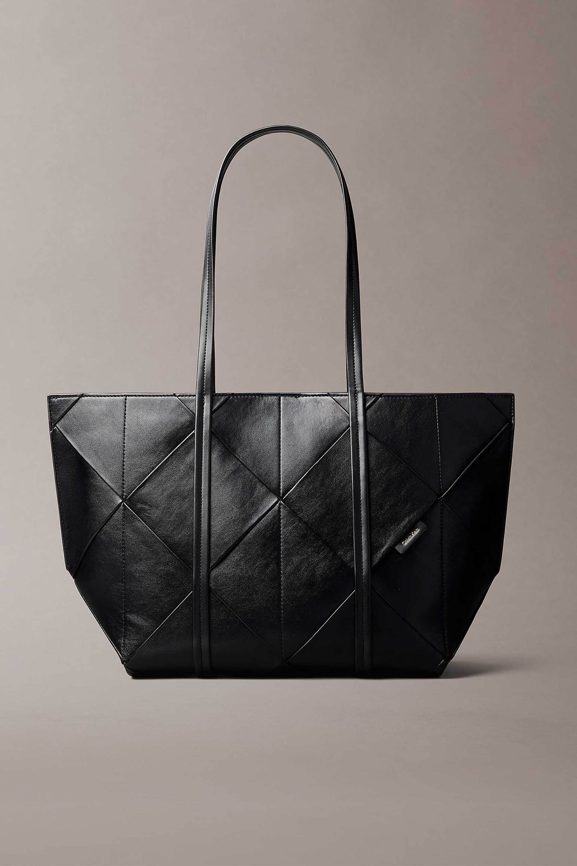 CALVIN KLEIN JEANS Calvin Klein Jeans γυναικεία τσάντα tote με λογότυπο και αποσπώμενη θήκη (M) - LV04F3548G Μαύρο