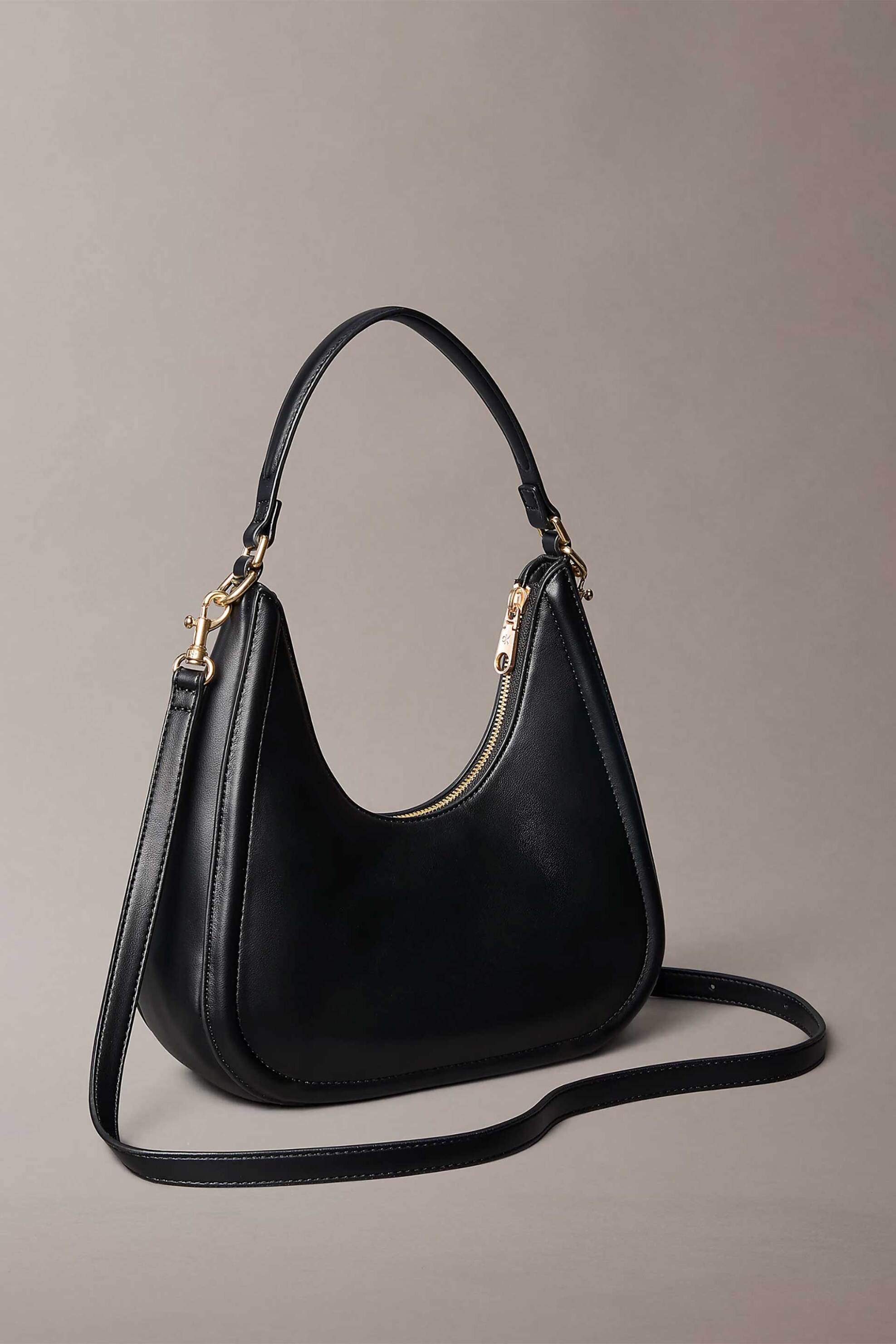 Calvin Klein Jeans γυναικεία τσάντα ώμου με ανάγλυφο monogram (S) - LV04F3561G Μαύρο