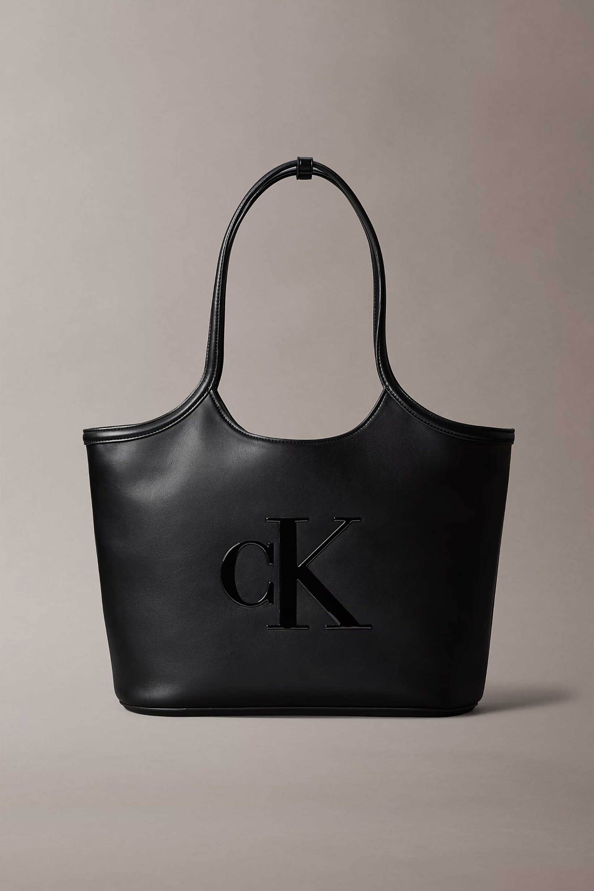 Calvin Klein Jeans γυναικεία τσάντα tote με ανάγλυφο monogram - LV04F3562G Μαύρο