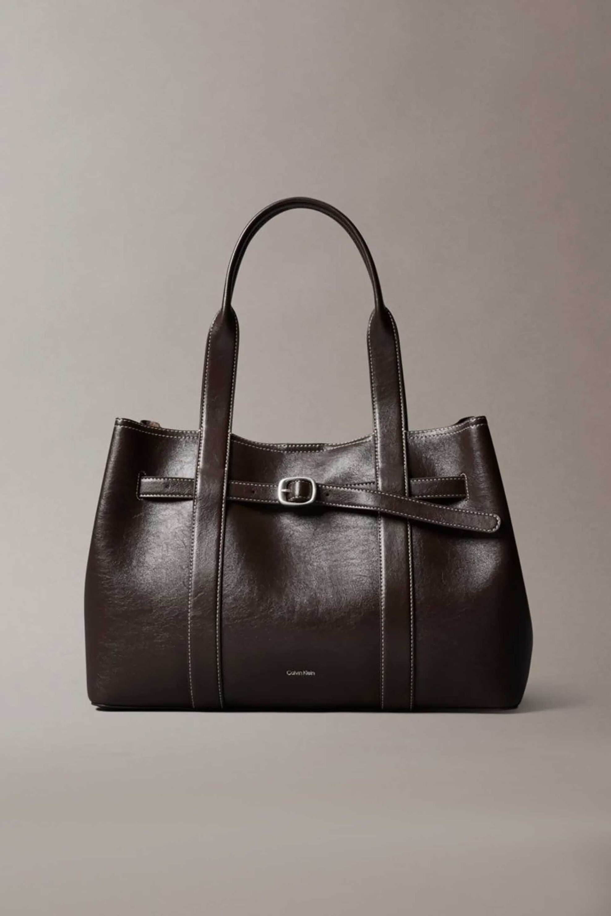 CALVIN KLEIN JEANS Calvin Klein Jeans γυναικεία τσάντα tote με λογότυπο (M) - LV04F3549G Καφέ Σκούρο