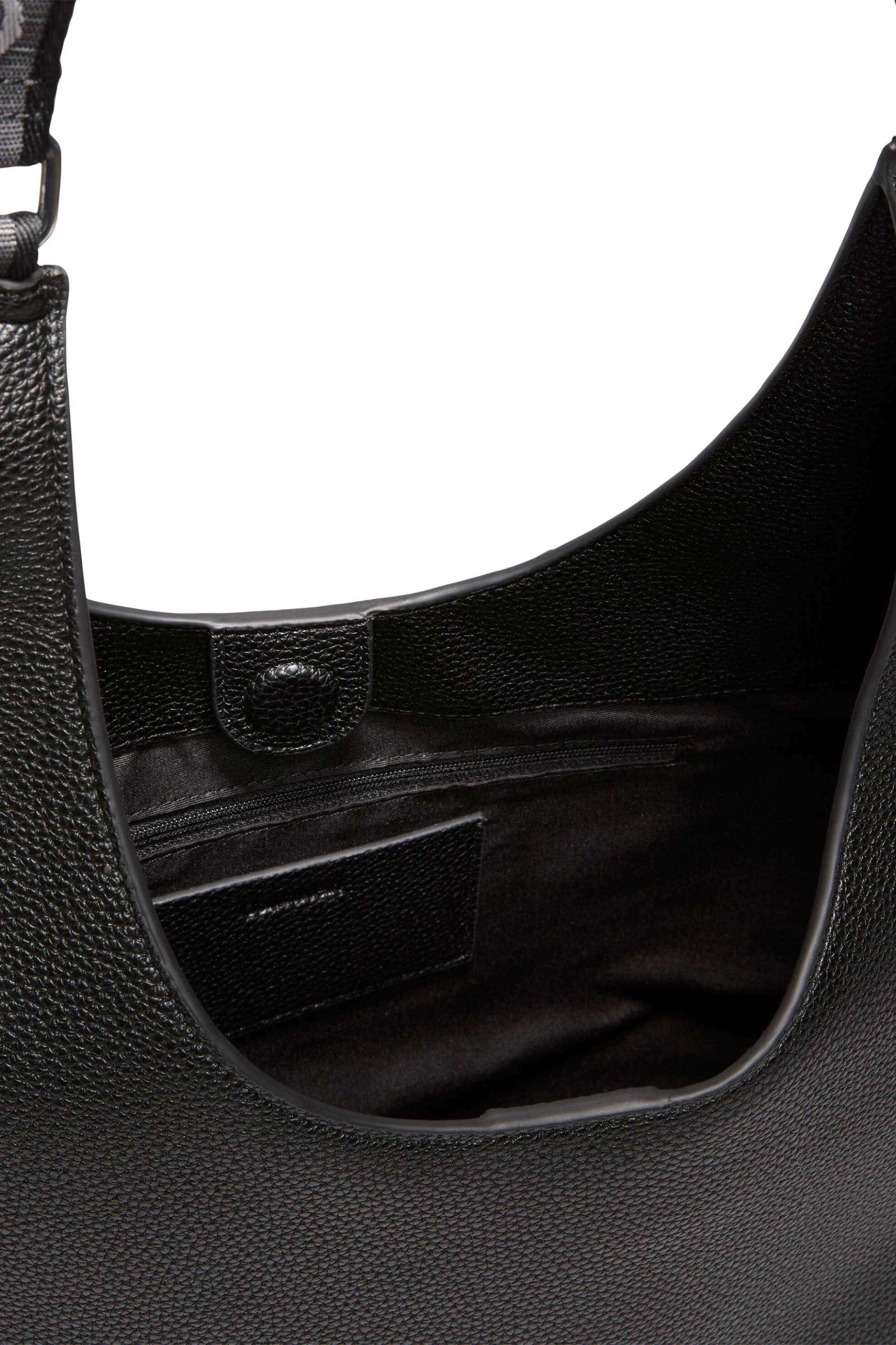 Calvin Klein Jeans Γυναικεία Τσάντα Ώμου με Λογότυπο (L) - Lv04F3643G Μαύρο