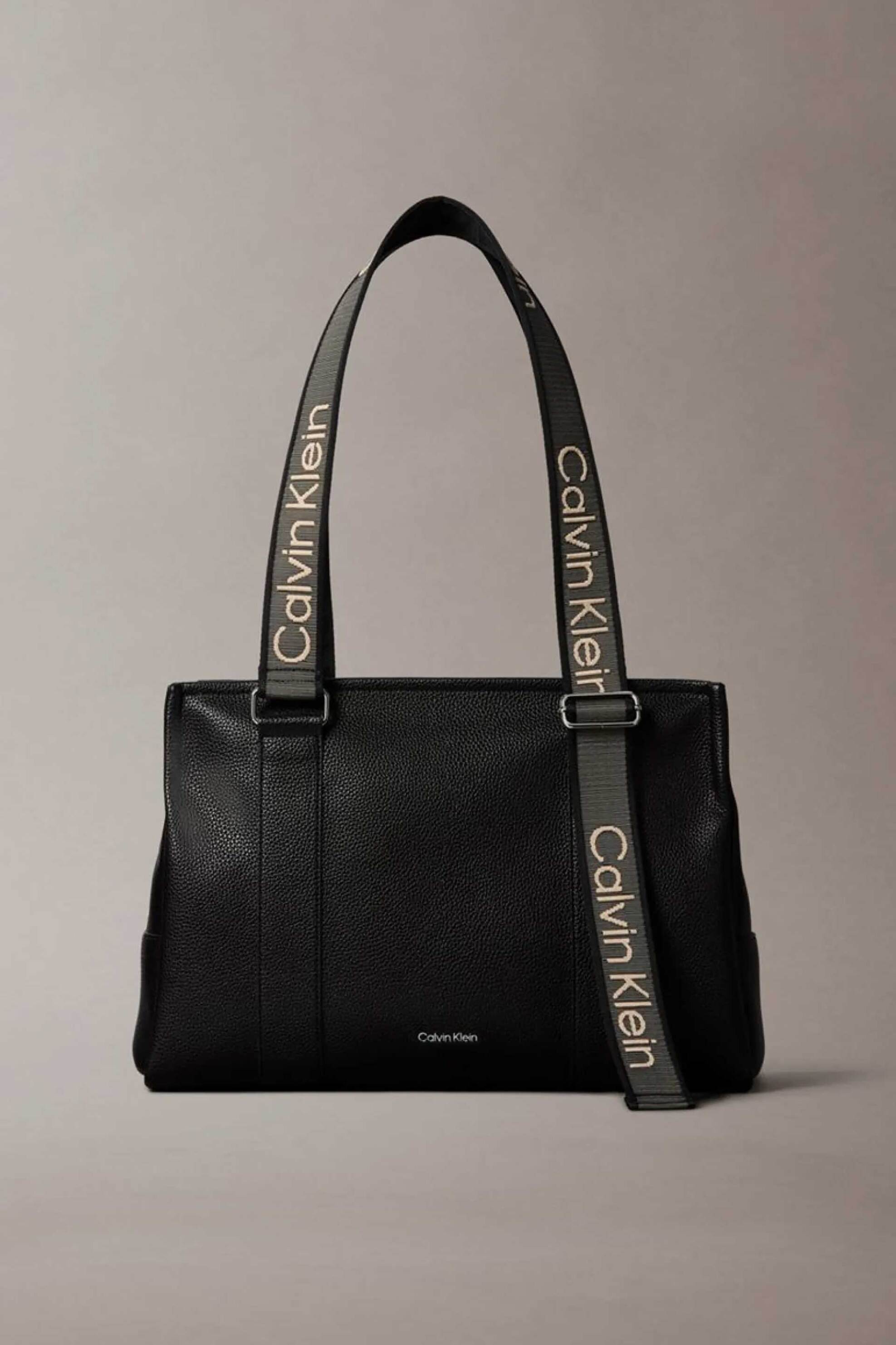 CALVIN KLEIN JEANS Calvin Klein Jeans γυναικεία τσάντα tote με λογότυπο - LV04F3644G Μαύρο