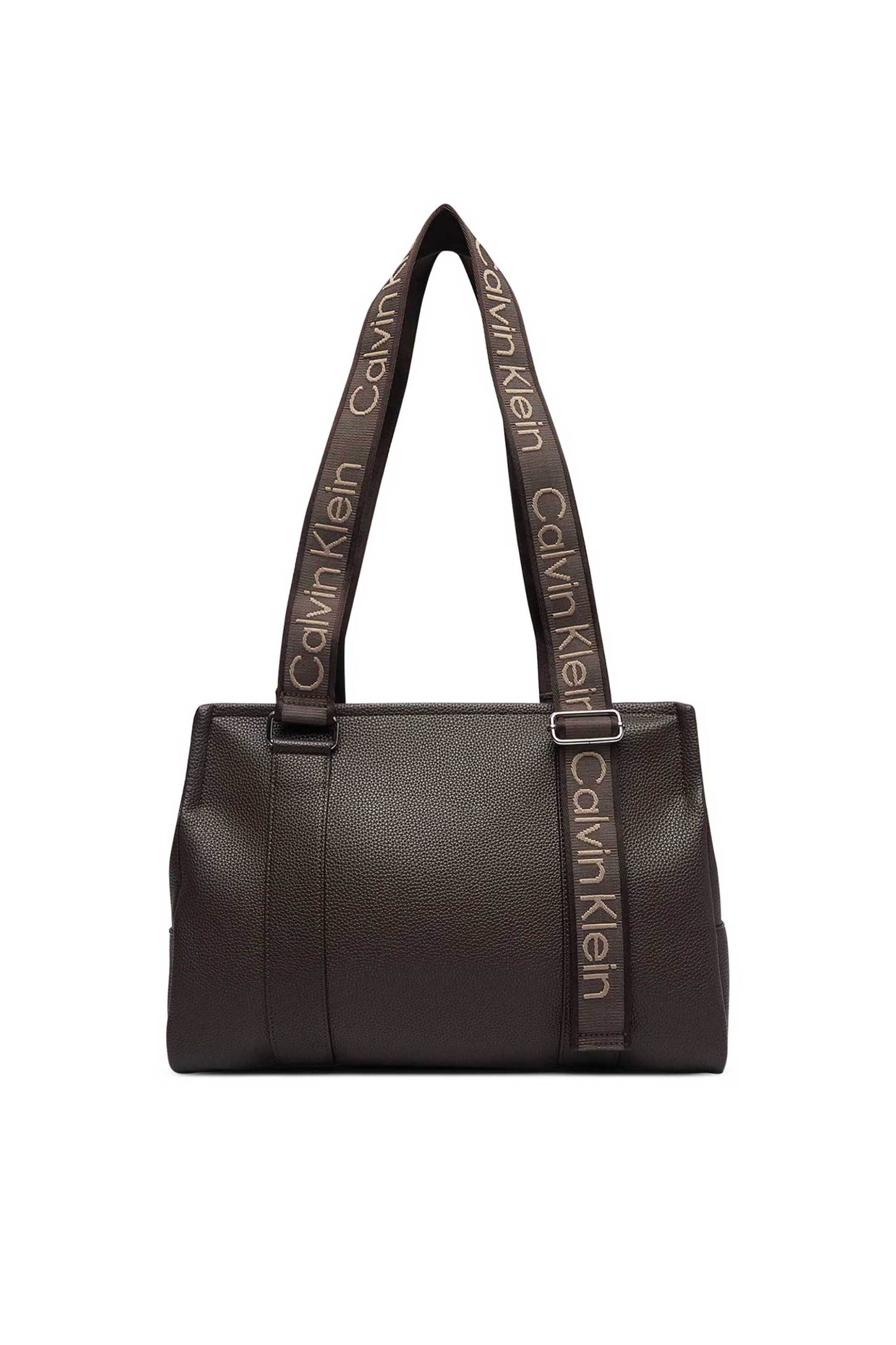 CALVIN KLEIN JEANS Calvin Klein Jeans γυναικεία τσάντα tote με λογότυπο - LV04F3644G Καφέ Σκούρο - 2