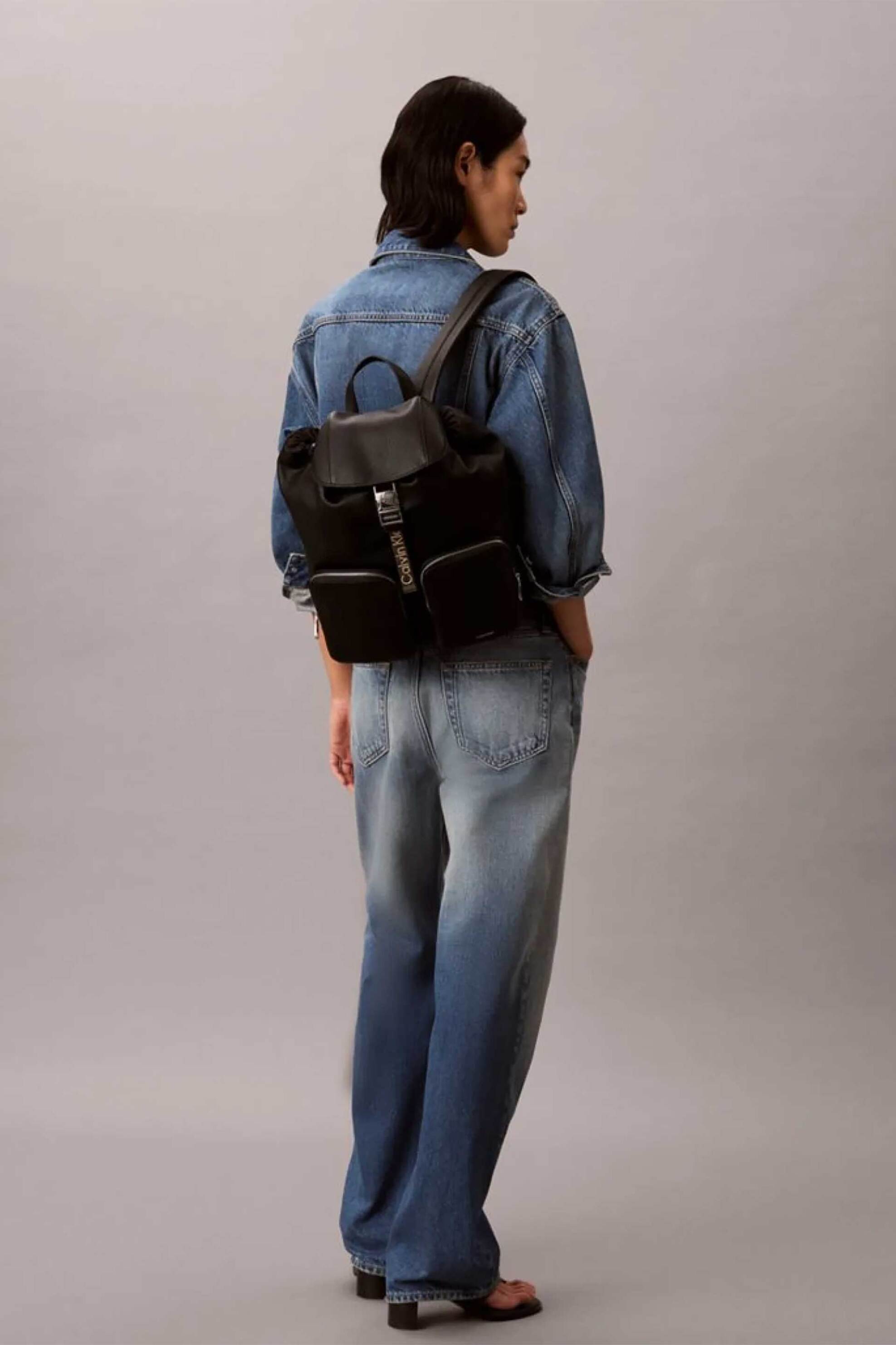 CALVIN KLEIN JEANS Calvin Klein Jeans γυναικείο backpack με λογότυπο - LV04F3645G Μαύρο - 4
