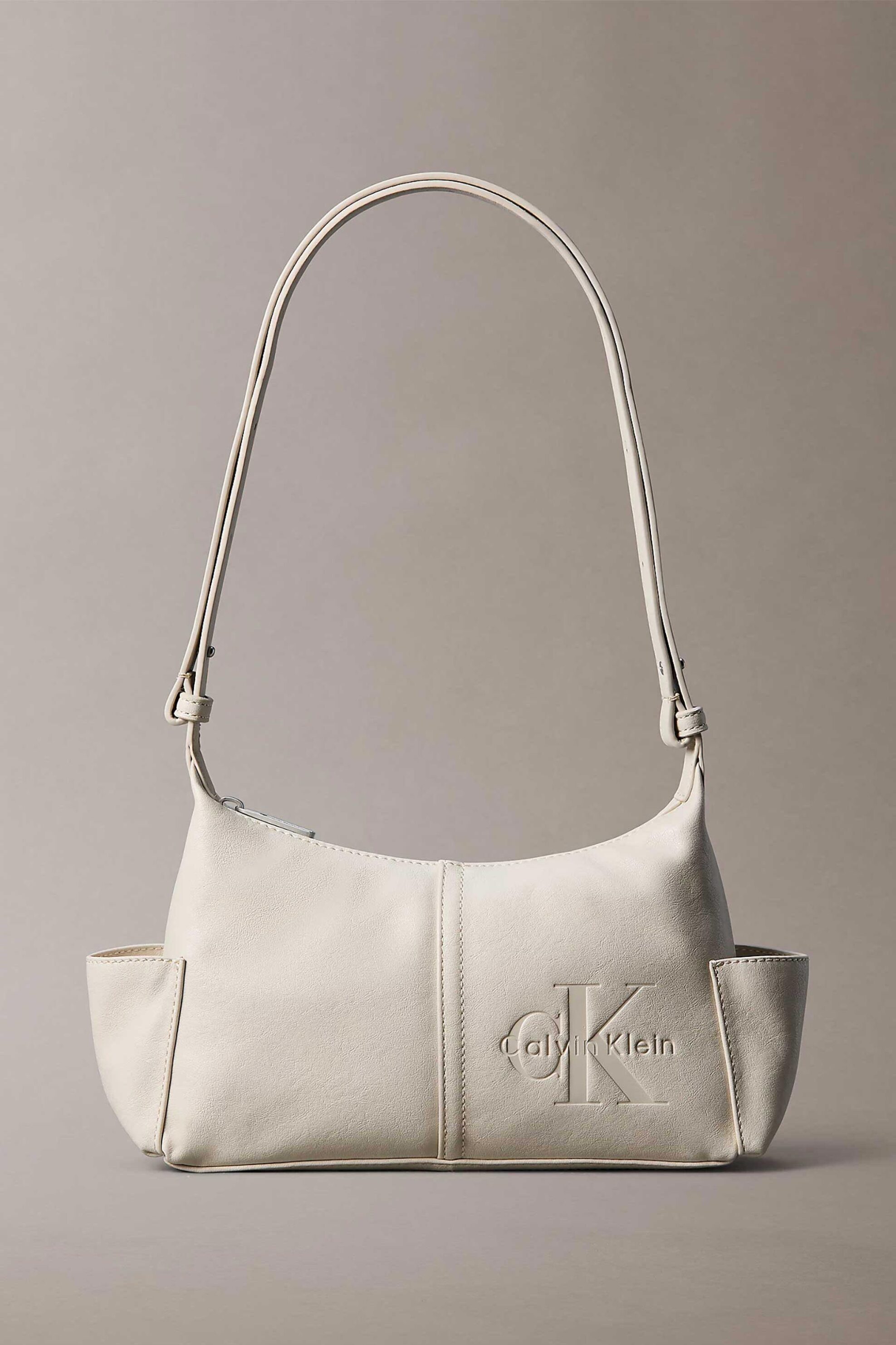 Calvin Klein Jeans γυναικεία τσάντα crossbody με monogram - LV04F3687G Κρέμ